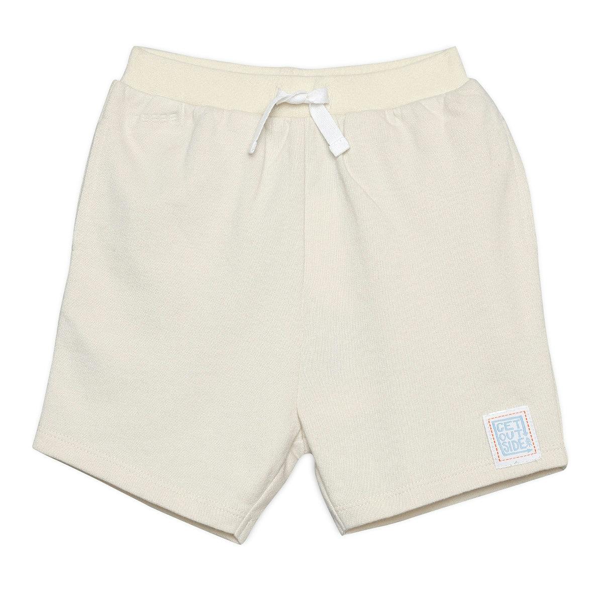 Mini Cuddles Men's White Baby Boys Knit Shorts With Dinosaur Applique, Off - 12-18 Months