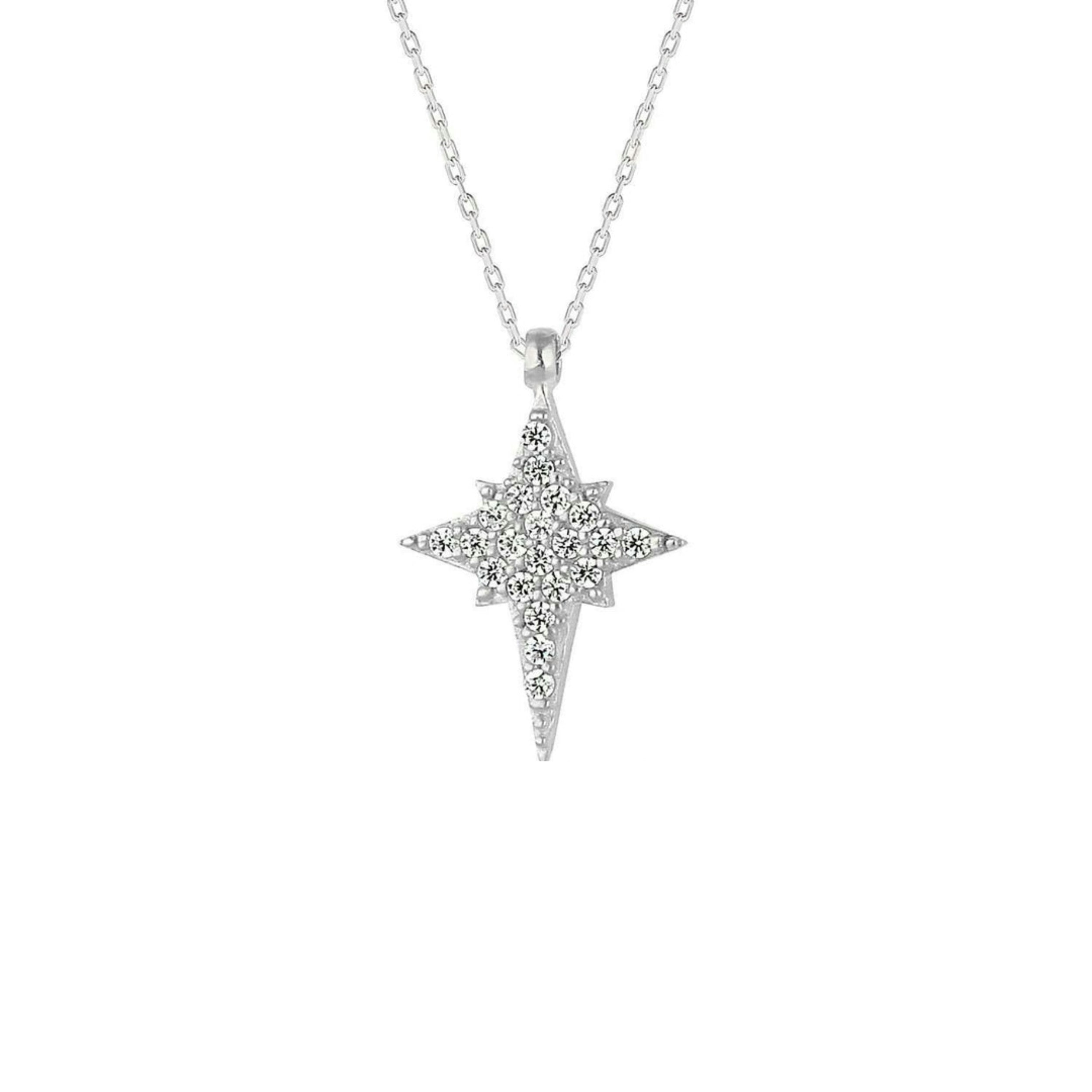 Spero London Silver Northern Star Polaris Sterling Necklace