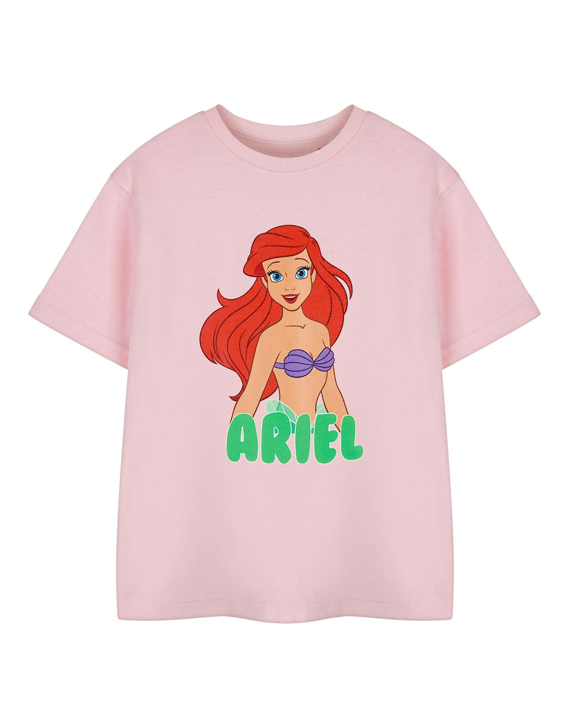 Vanilla Underground Girls Pink Disney Ariel Short Sleeved T-Shirt - 3-4 Years