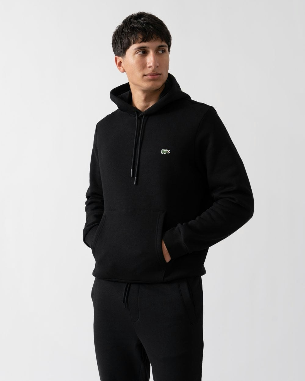 Lacoste Men's Black Fleece Hoodie - 031 - 031 - M