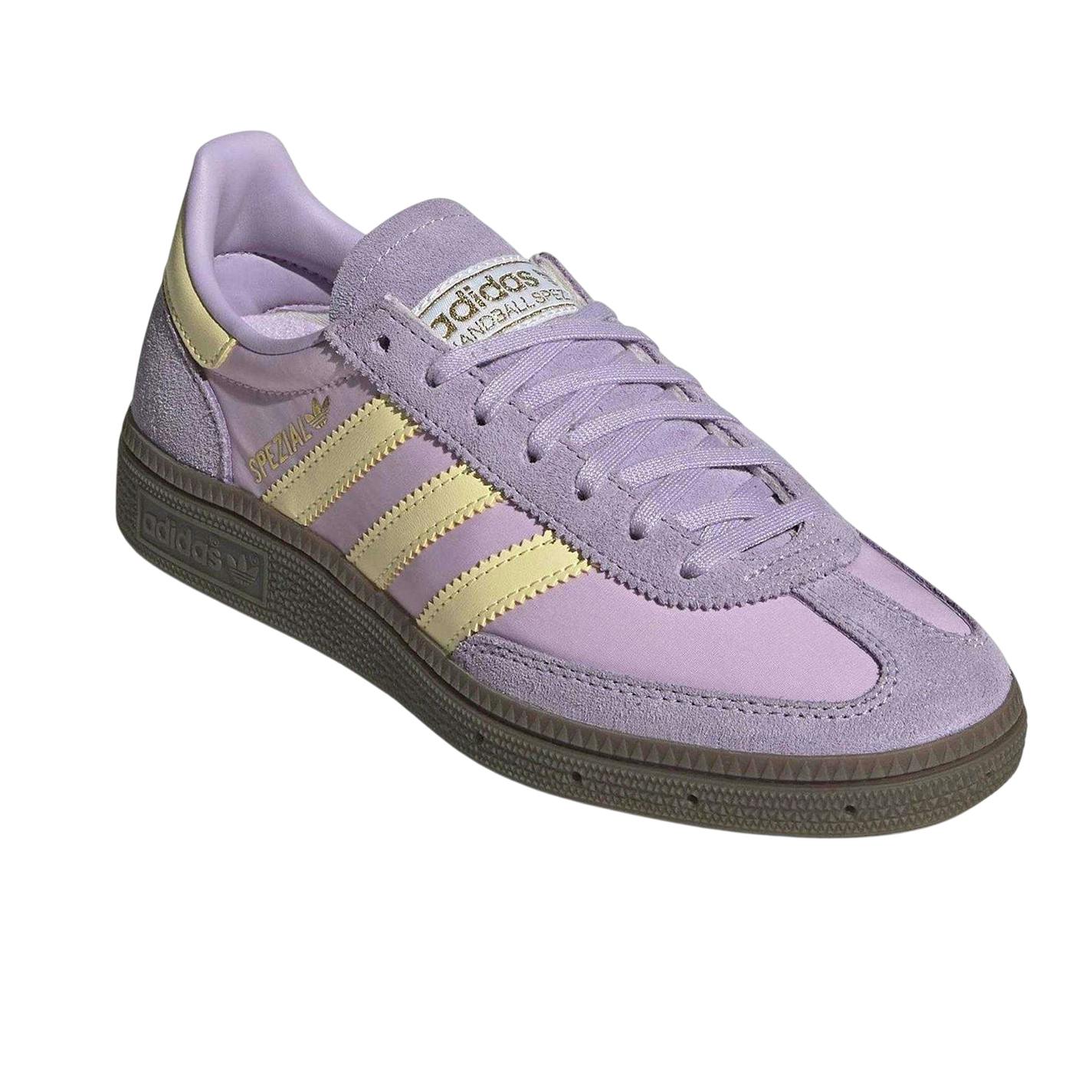 Adidas Lilac/Yellow Kids Handball Spezial Cow Suede Trainers - 3 Uk