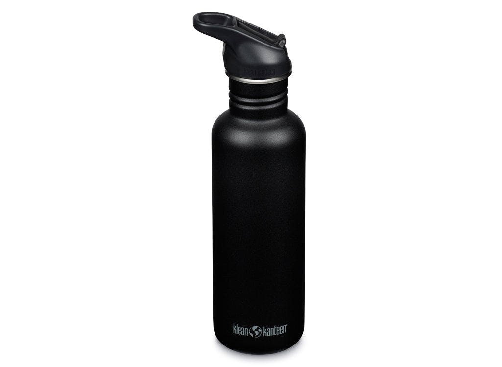 Rackhams Black 800Ml Classic Water Bottle With Flip Seal Sport Cap