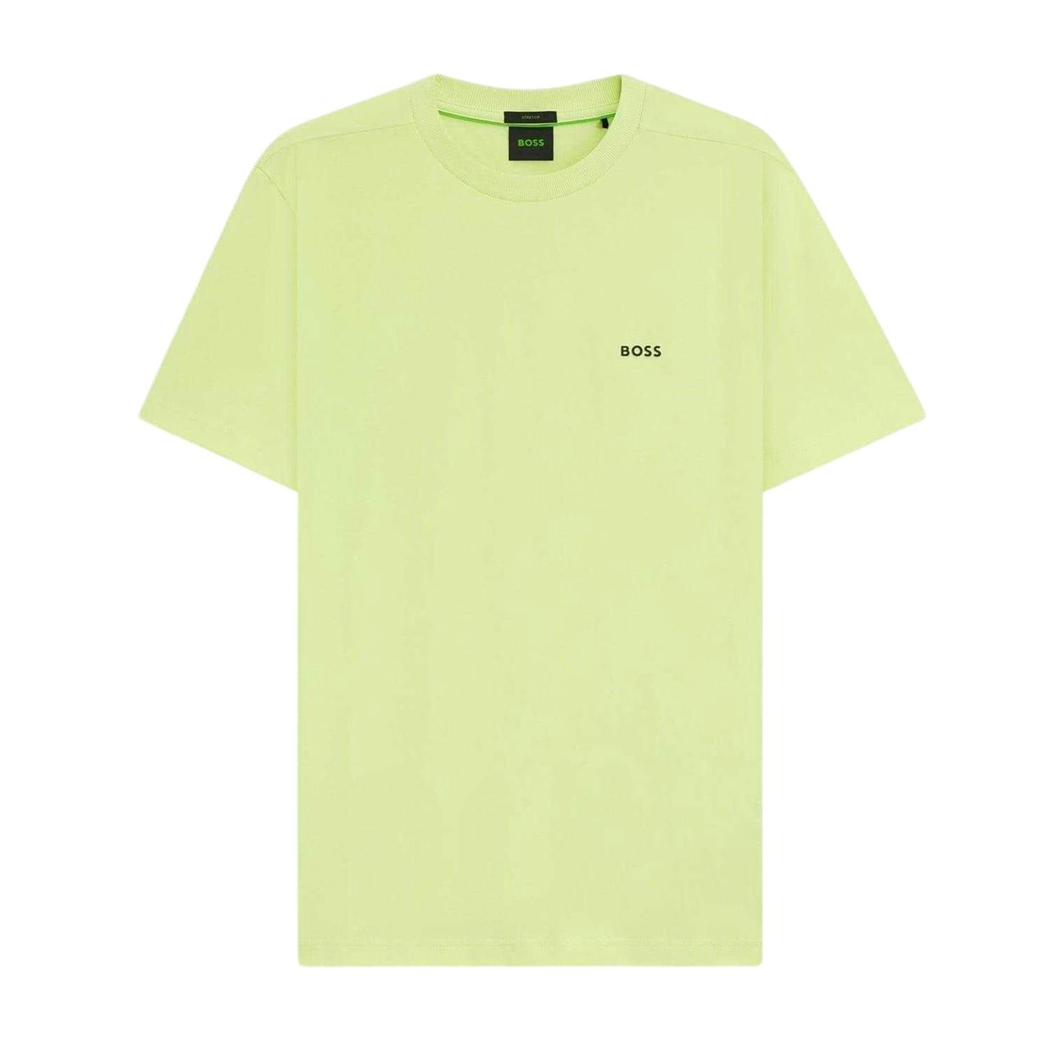 Boss Men's Logo Regular T-Shirt - Lime - S - Lime - 100% Mixed