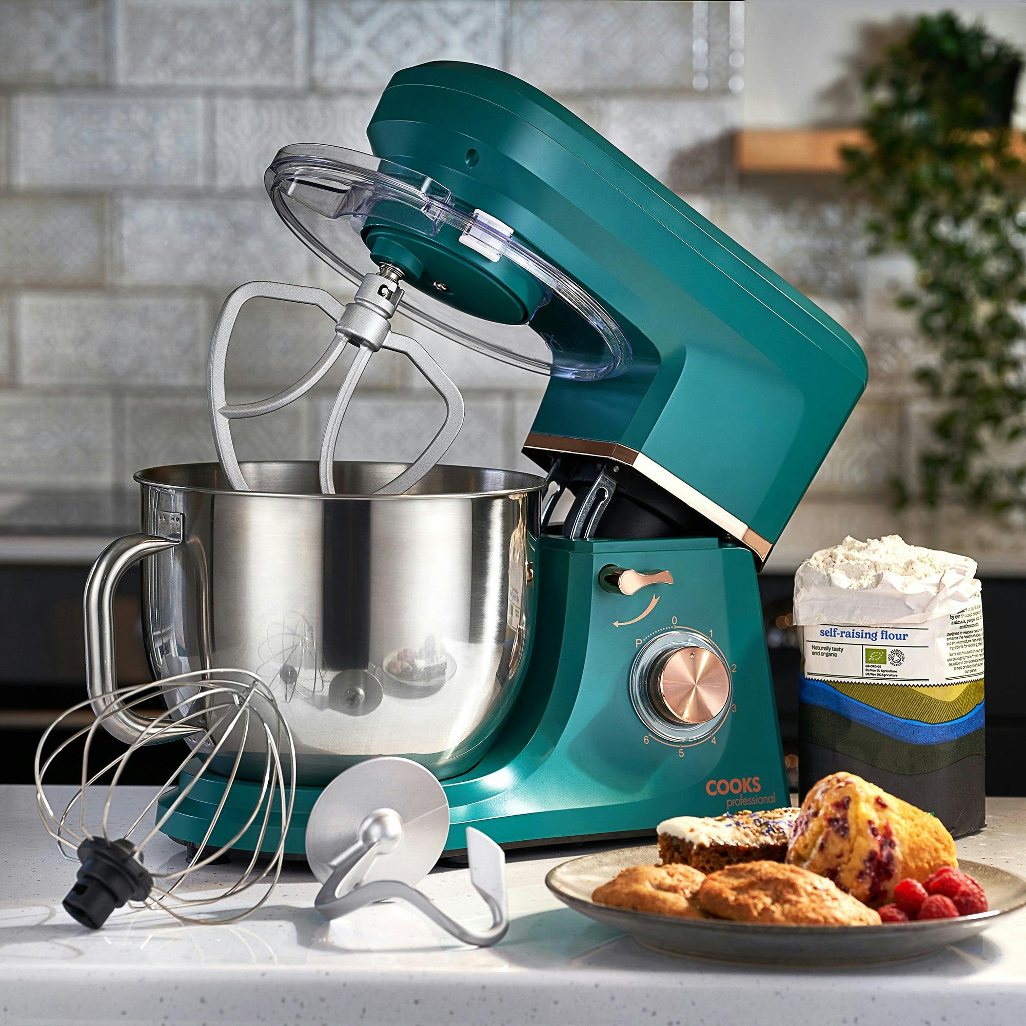 Cooks Professional Unisex Teal Stand Mixer 1200W With Speeds, Pulse Function, 7L Mixing Bowl In Size 6 - Image 3
