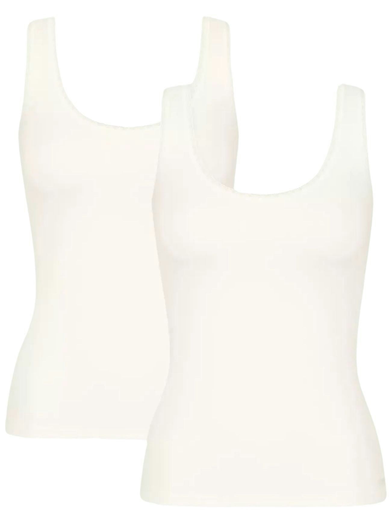 Sloggi Women's White Go 2-Pack Stretch Tank Tops, - Xl