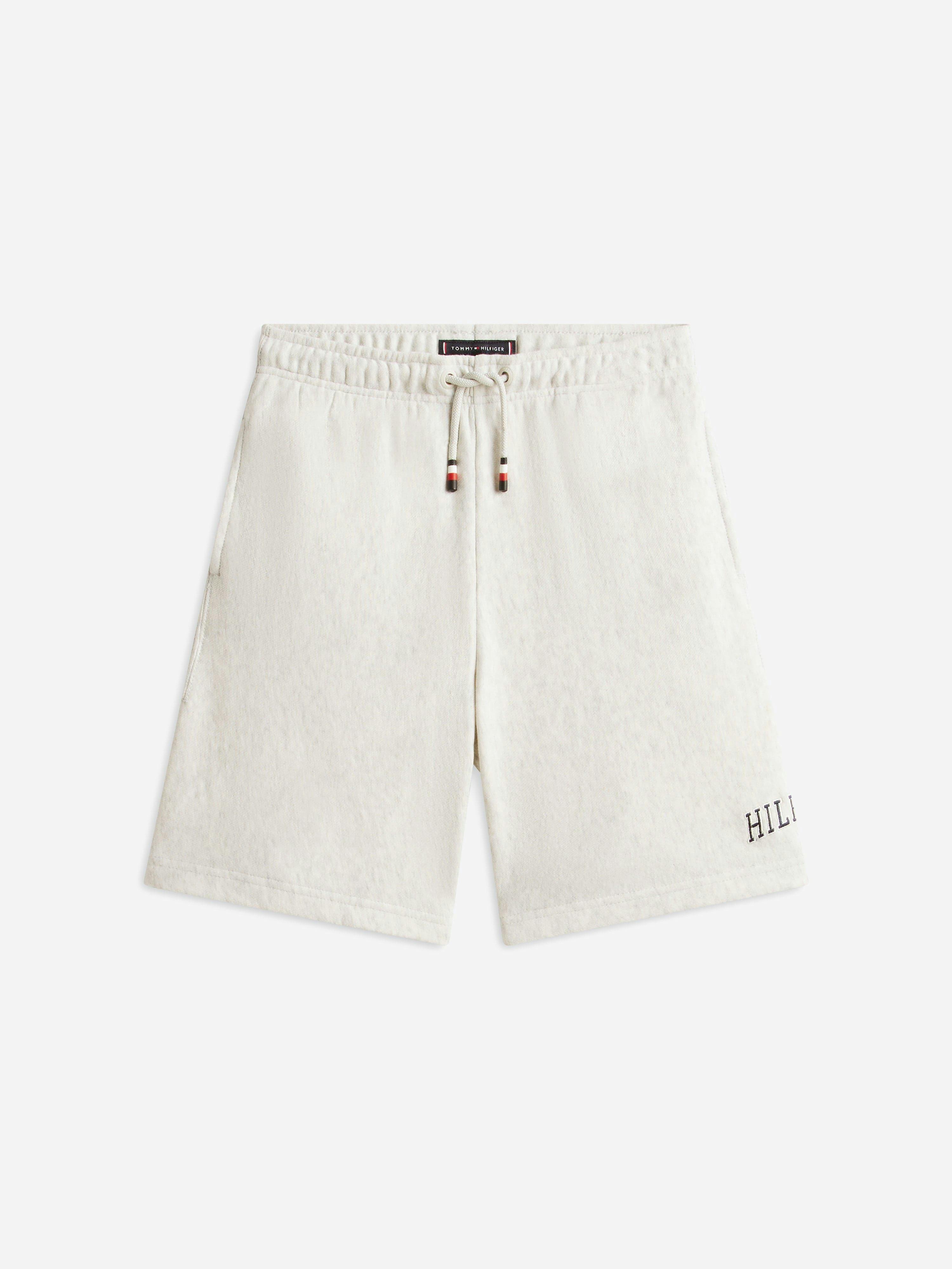 Tommy Hilfiger Boys Grey Varsity Wide Sweat Shorts In - 16 Yrs