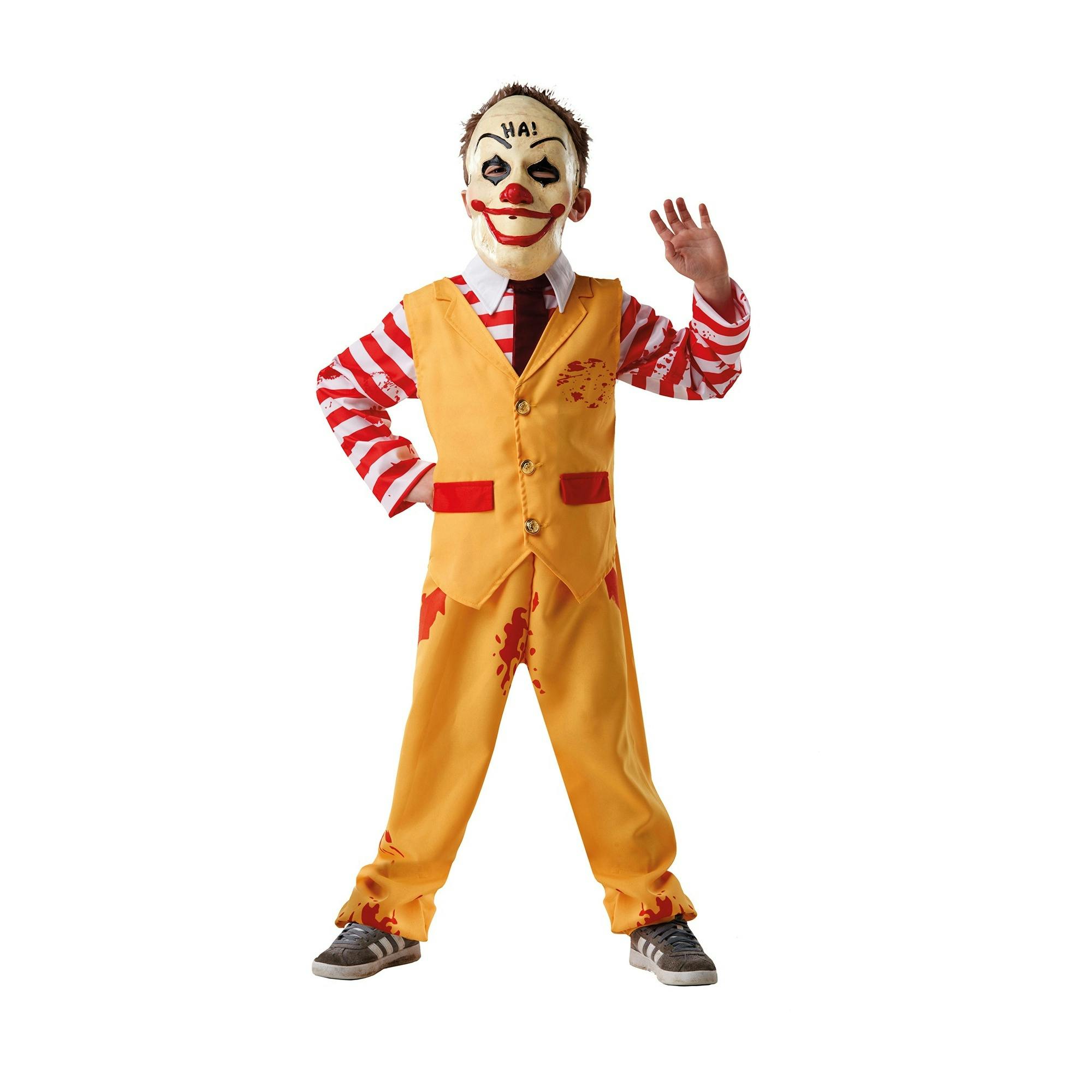 Bristol Novelty Yellow/Red/White Childrens/Kids Dapper Clown Costume - M