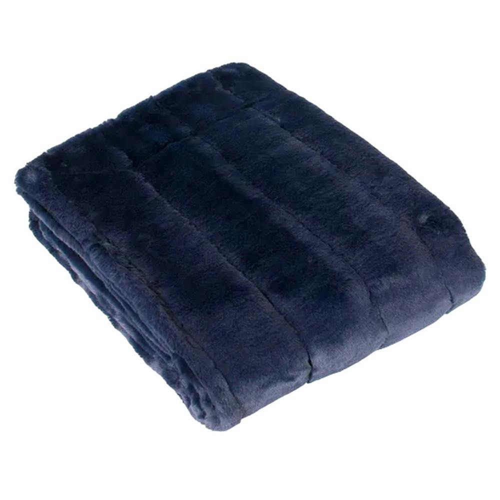 Rackhams Riva Paoletti Empress Throw - Navy - 140X200cm - Navy - 100% Polyester