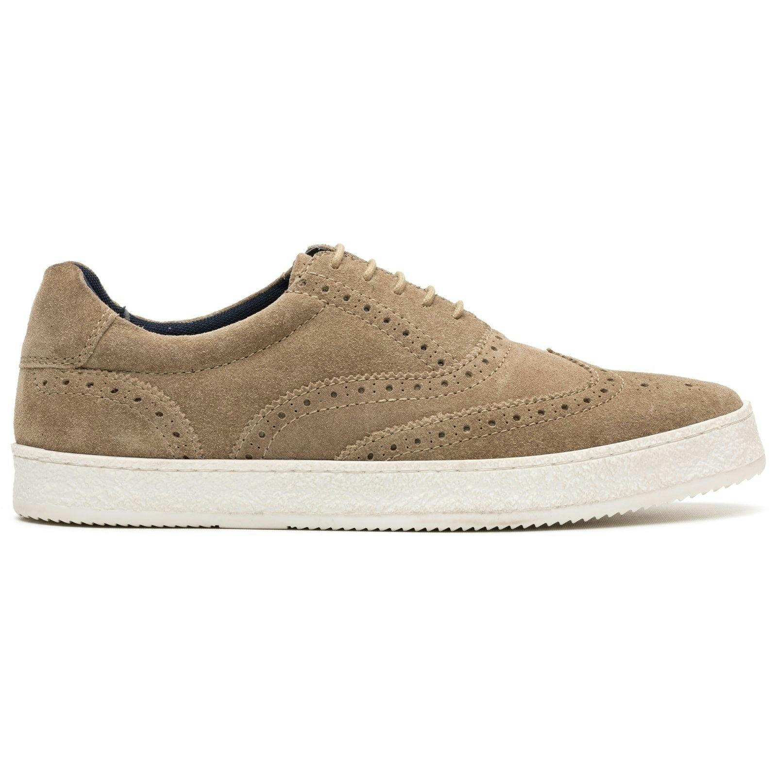 Base London Men's Christo Casual Trainers Taupe - Uk 7 - Taupe