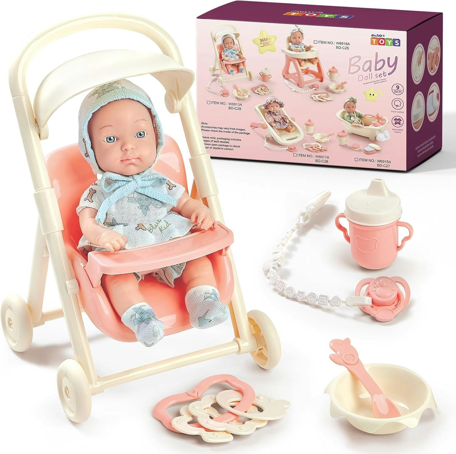 Deao Toys 'My First Baby Doll'' Baby Doll Set With Accessories - 3+