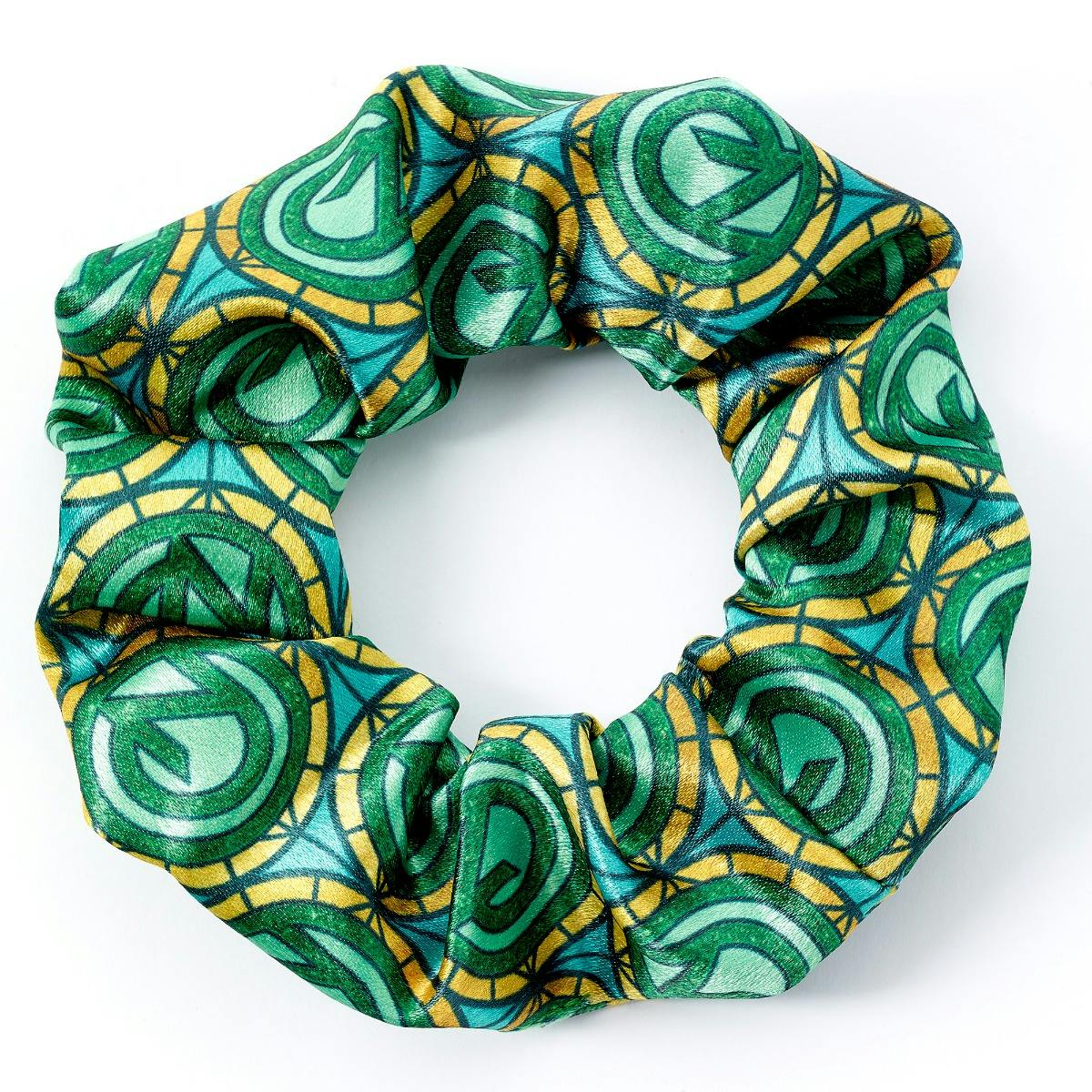The Carat Shop Green Wicked Oz Logo Hair Scrunchie