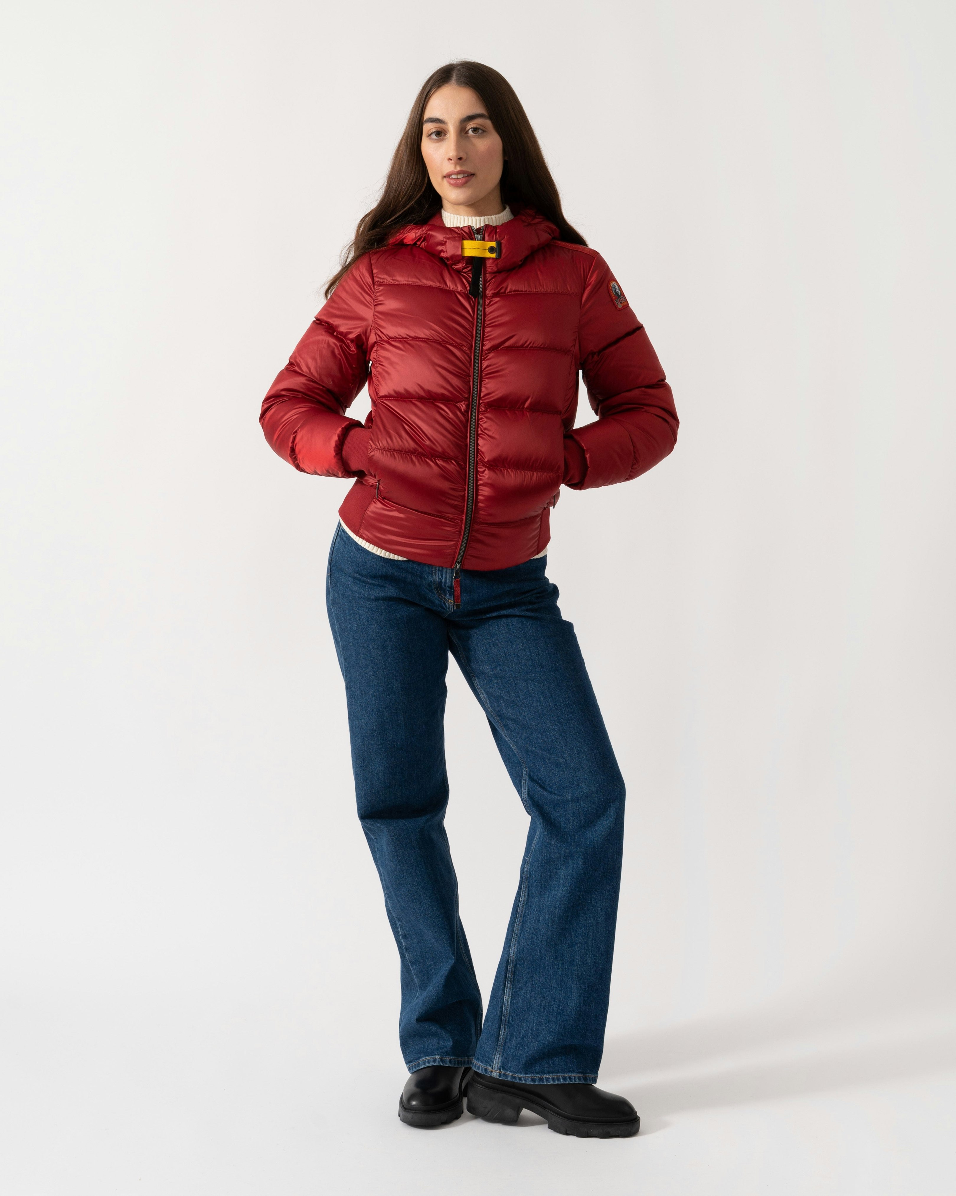 Parajumpers Women's Red Mariah Hooded Down Bomber - Rio 310 - Rio 310 - Xs
