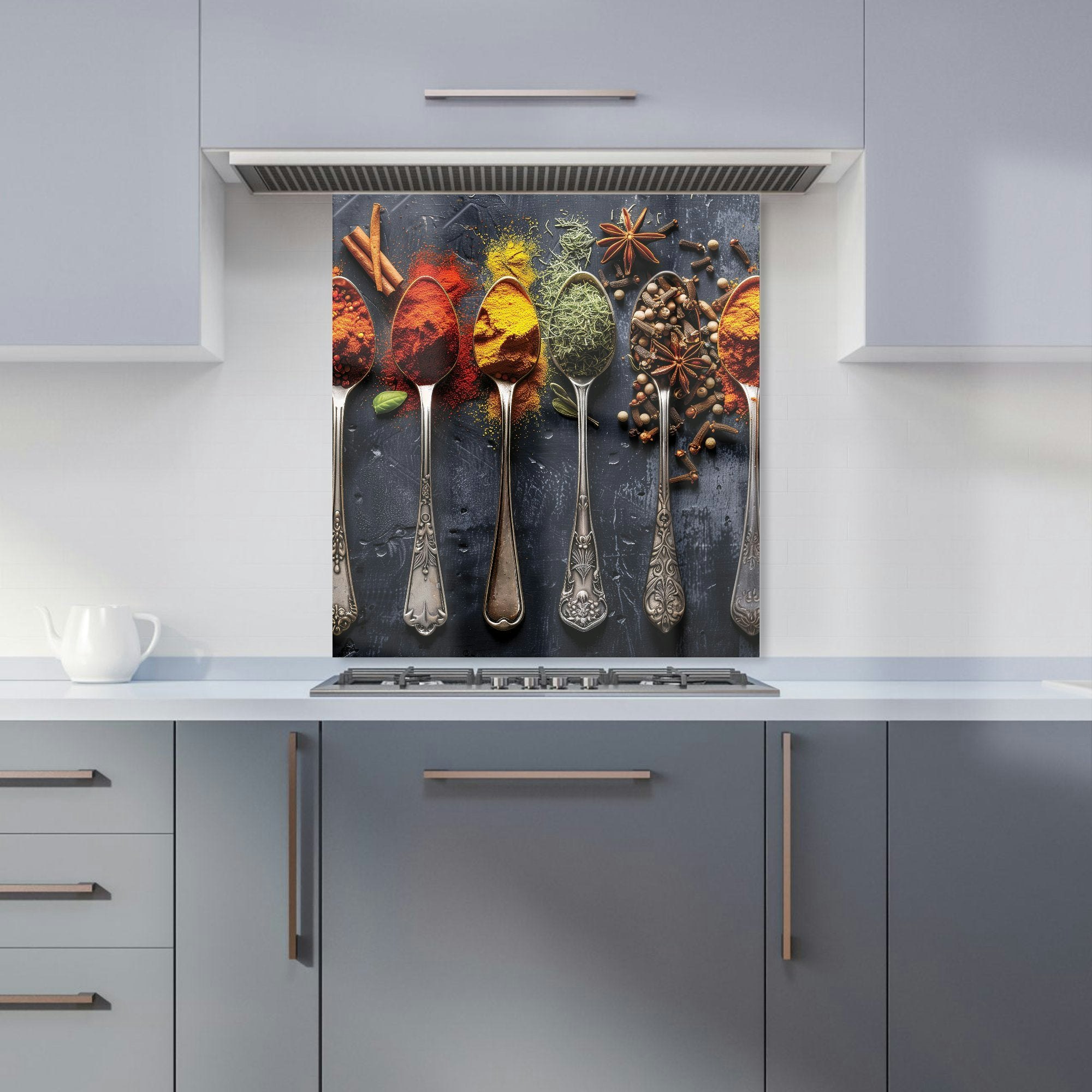 Rackhams - Designer Herbs & Spices: Gastronomic Canvas Kitchen Splashback - W600mm X H650mm