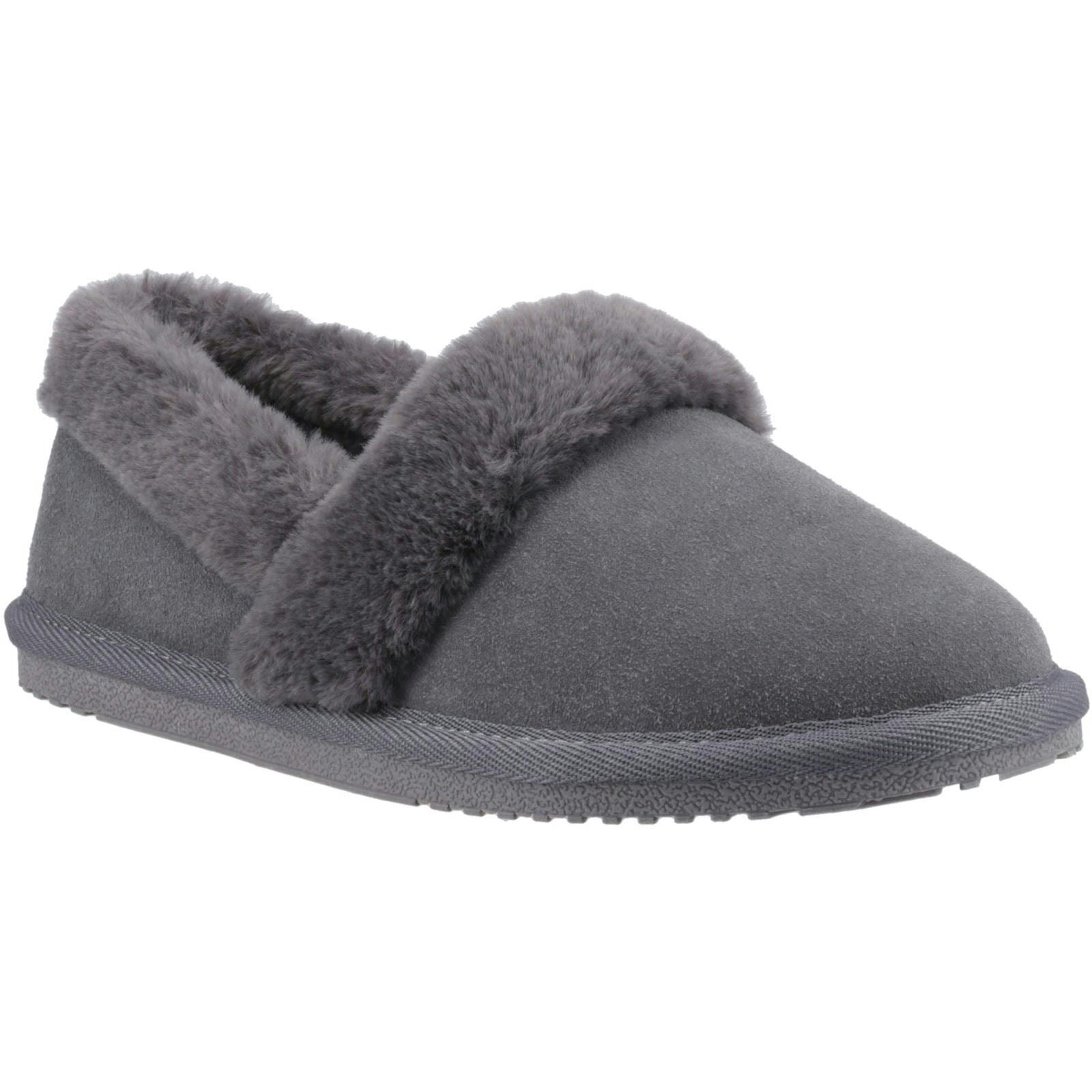 Hush Puppies Women's Grey Ariel Suede Slippers - Size 7
