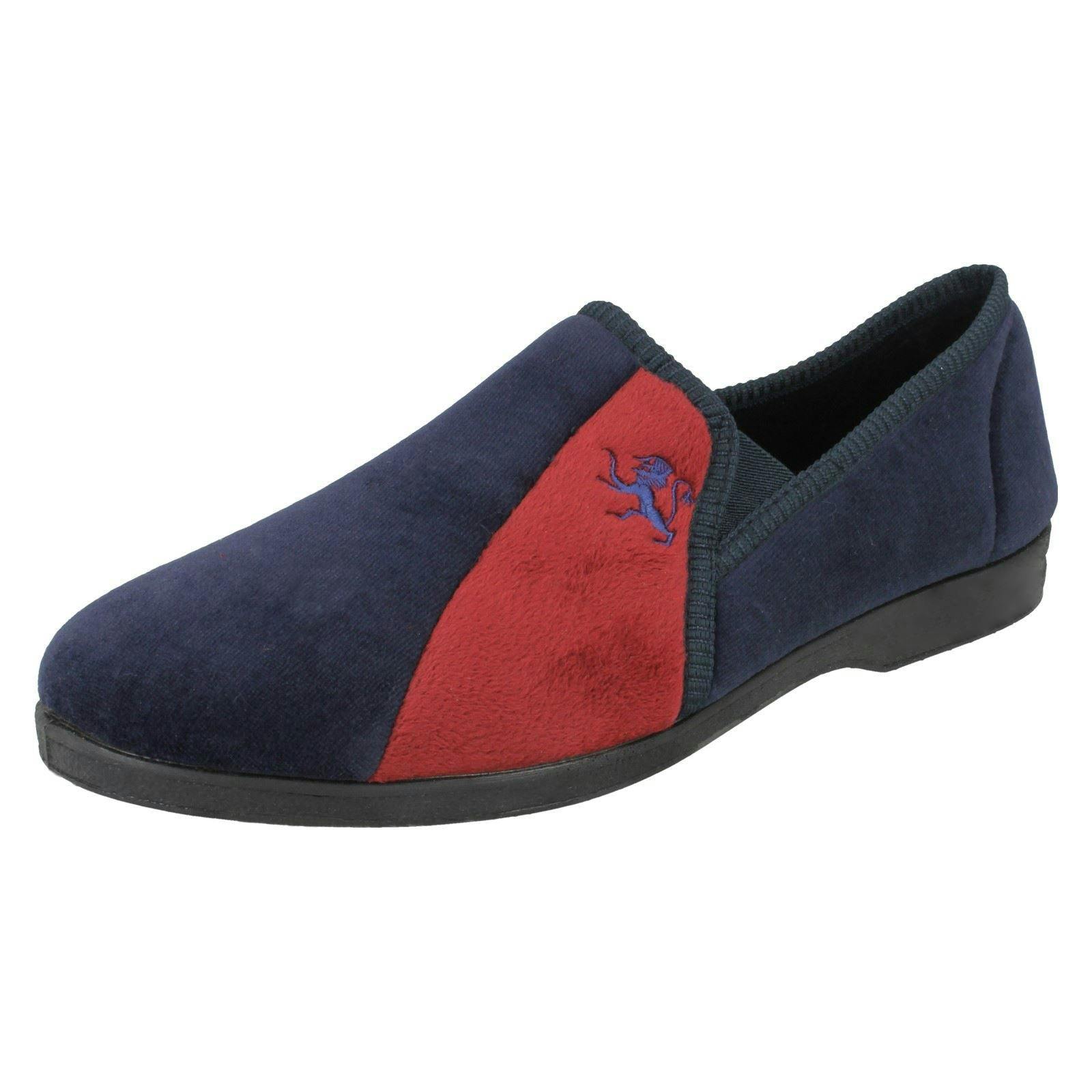 Spot On Men's Indoor Slipper Shoes - Navy - Uk 11