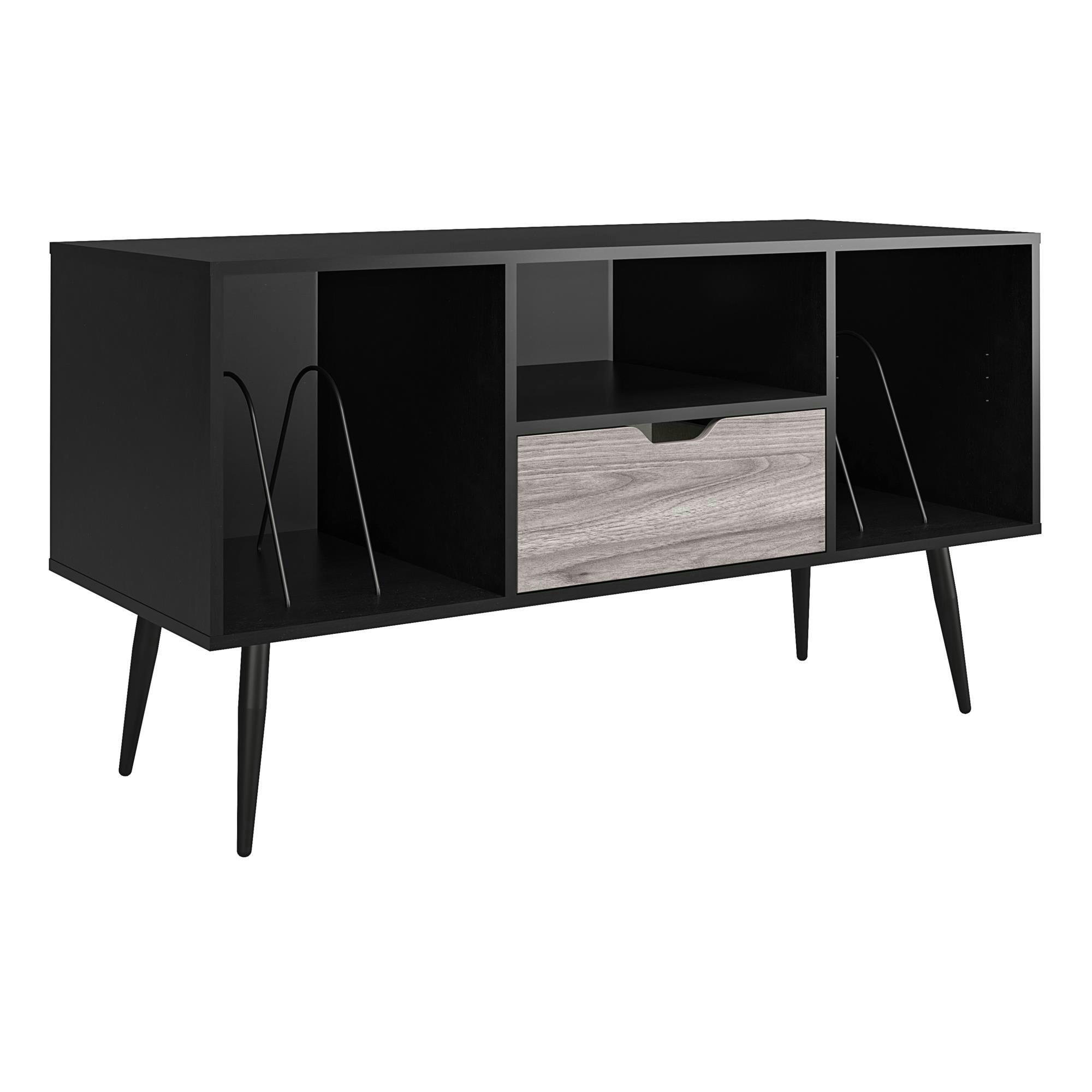 Dorel Home Black Copley Tv-Stand With 1 Drawer /Oak