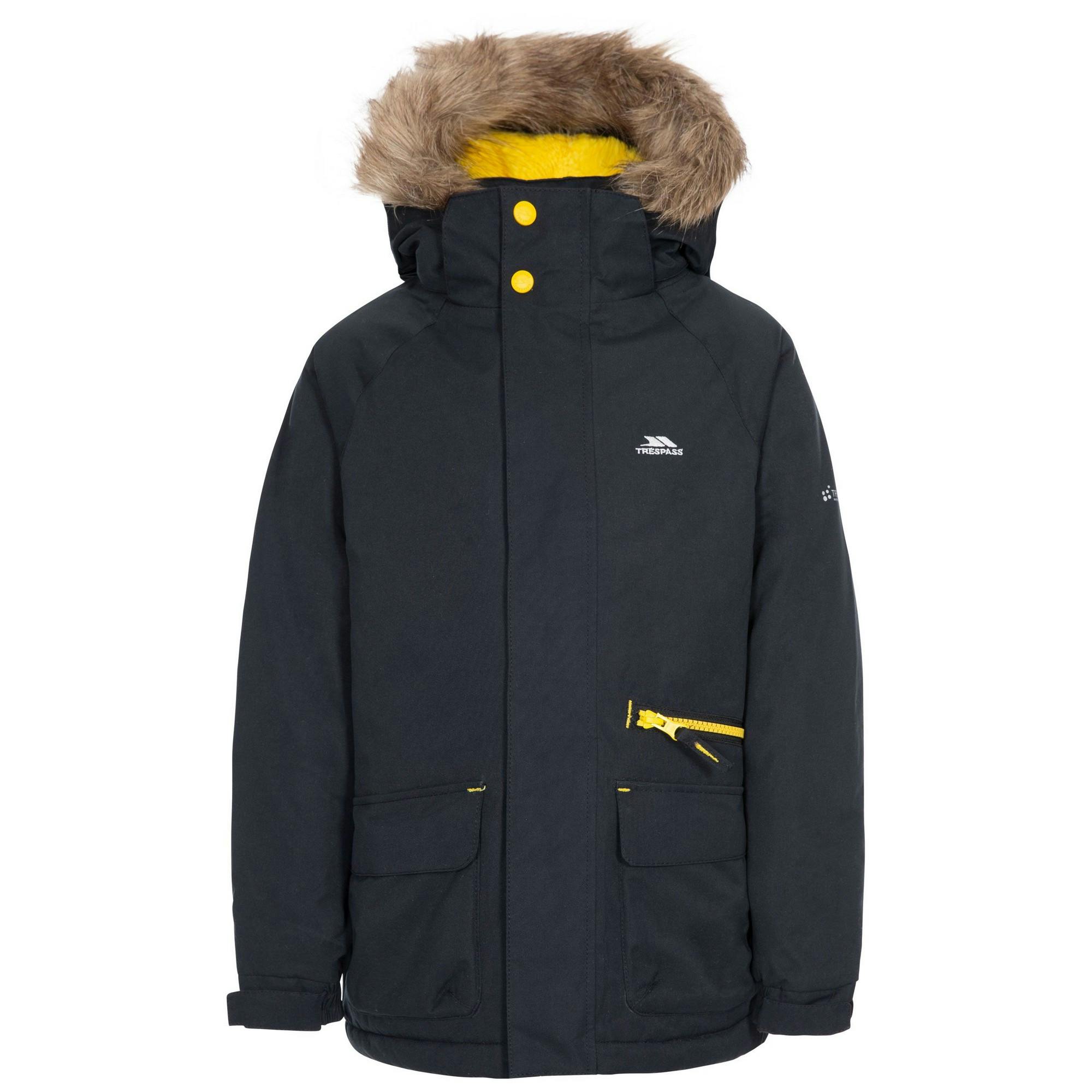 Trespass Black Childrens/Kids Upbeat Parka - 3-4 Years - 100% Polyester