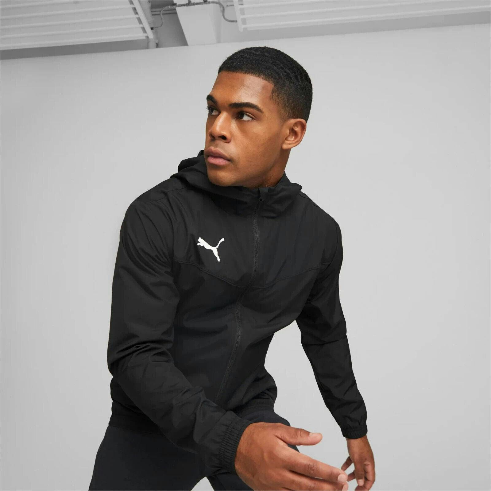 Puma Black Teamrise All Weather Rain Jacket Waterproof Coat 657396 - 2XL