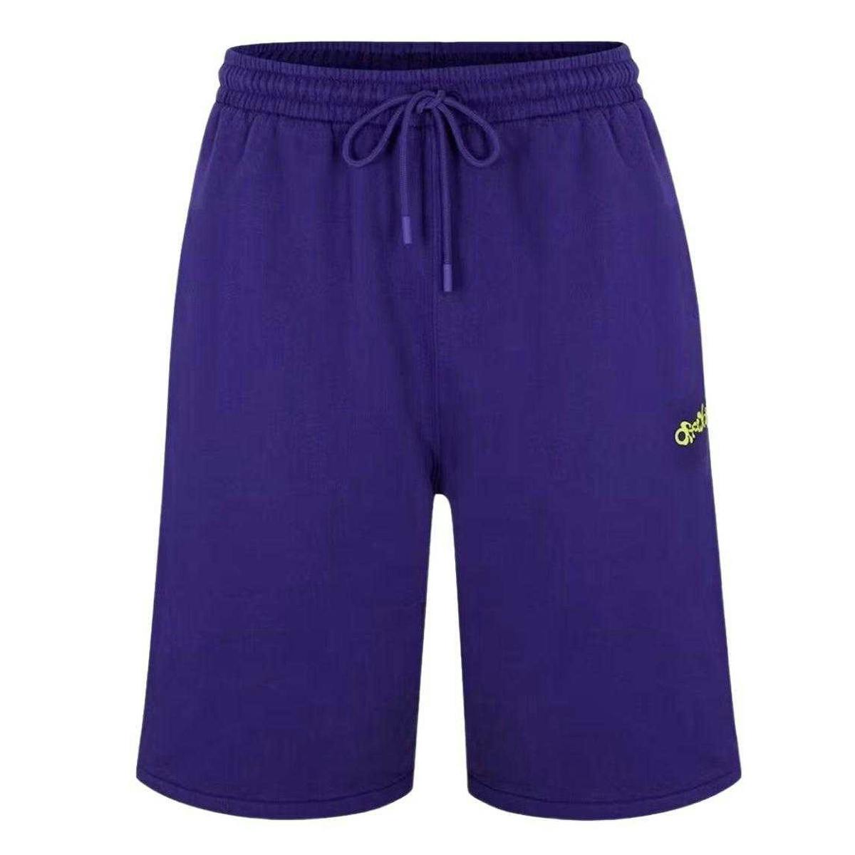 Off-White Unisex White/Purple Off- Adult Arrow Logo Sweat Shorts - M - 100% Cotton