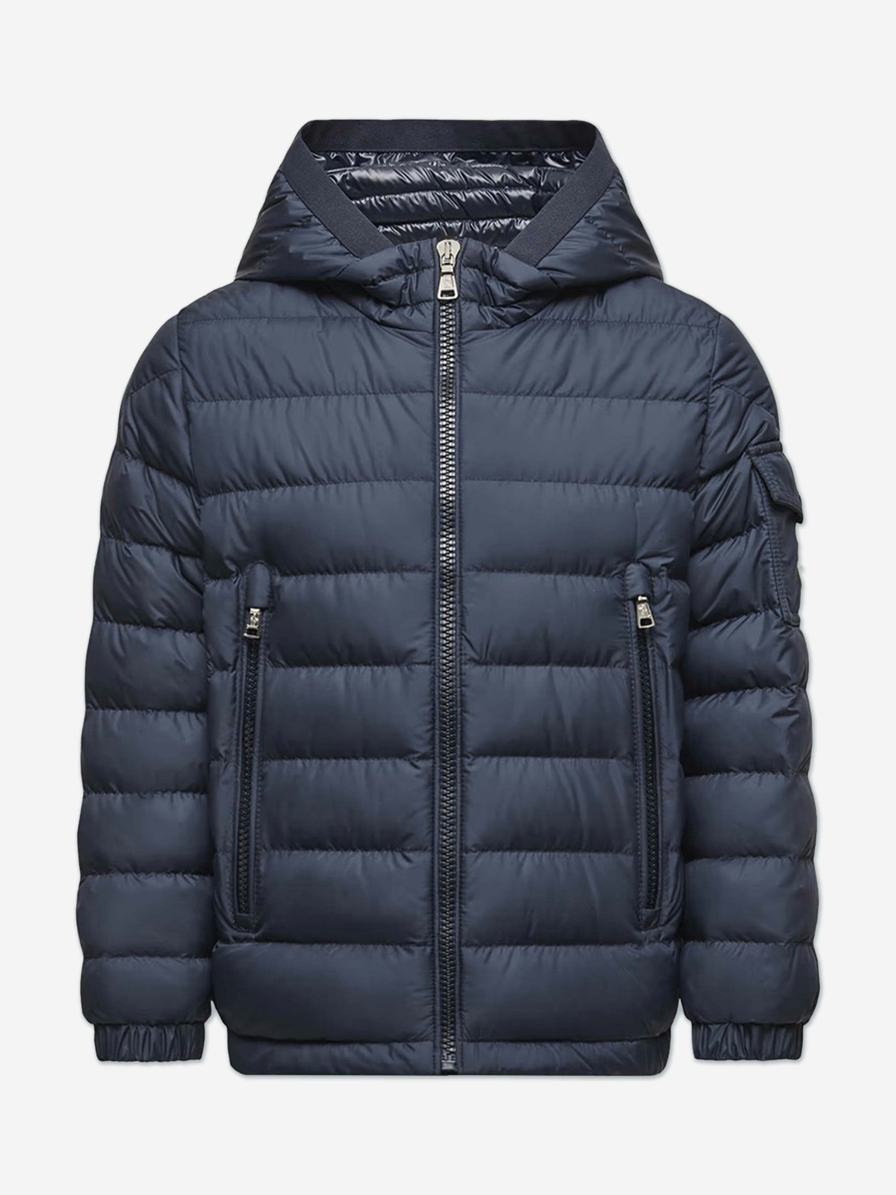 Moncler Enfant Boys Blue Kids Down Padded Galion Jacket In Navy - 12 Yrs
