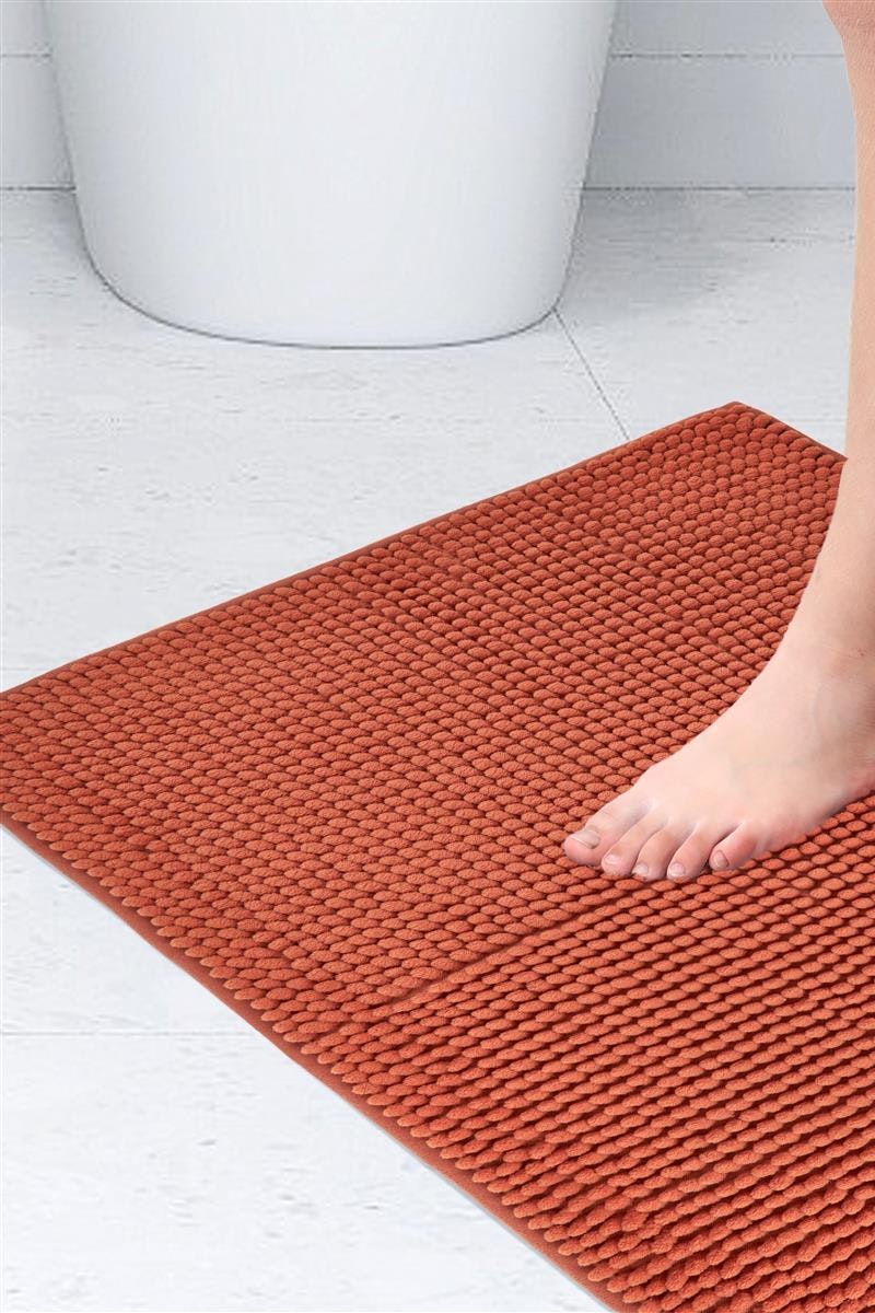 Emma Barclay Orange Noodle Non-Slip Bathroom Shower Mat - Burnt