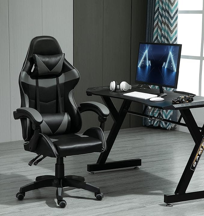 Rackhams Blue Gaming Chair Computer Chair With Tilt And Swivel Function Office Chair