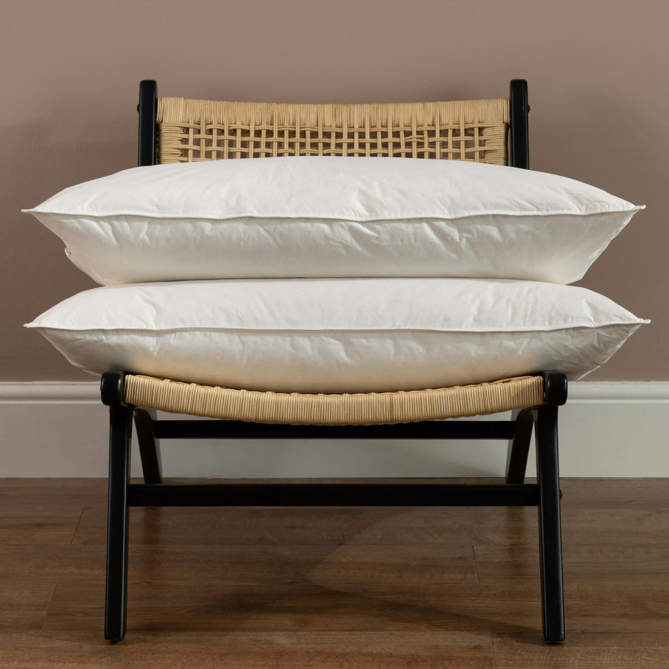 Soak&Sleep Light Duck Feather & Down Pillows - Medium - Superking - Pair
