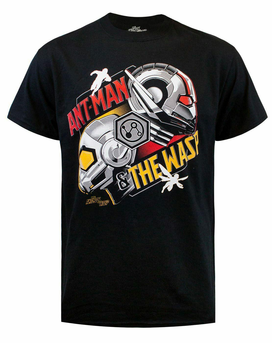 Vanilla Underground Men's Black Marvel Ant-Man, Wasp Short Sleeved T-Shirt - Small