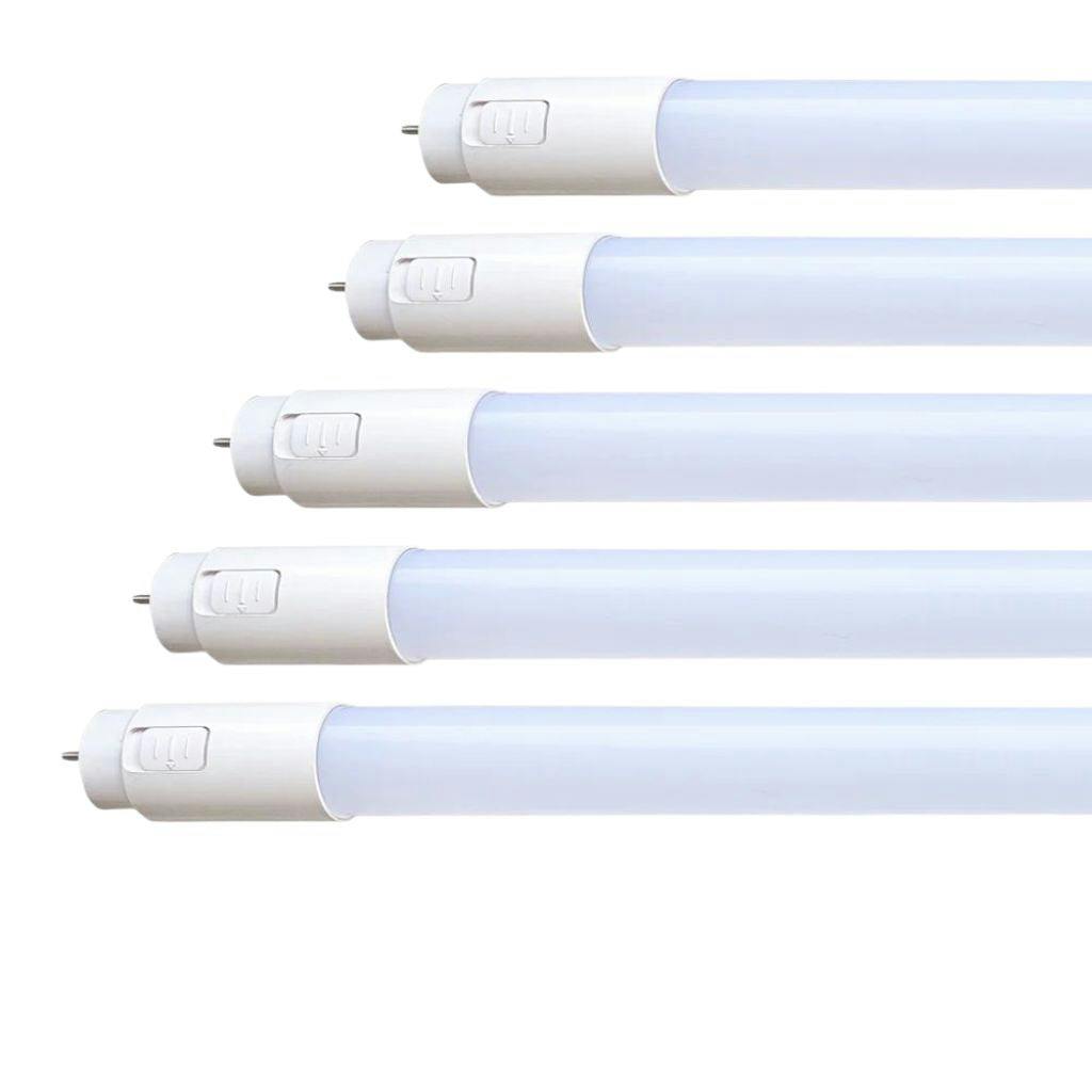 Rackhams White/Light 5-Pack 2Ft (60Cm) T8 Led Nano Plastic Tubes, 9W, Cct Switchable (3000K/4000K/6000K), Shatterproof