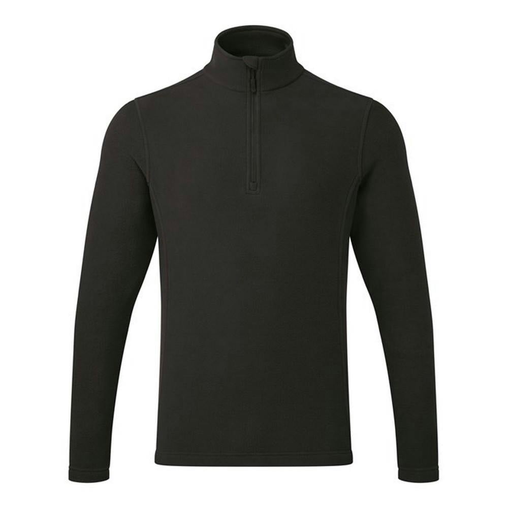 Premier Unisex Black Adult Recyclight Quarter Zip Fleece Top - 5XL - 100% Recycled Polyester
