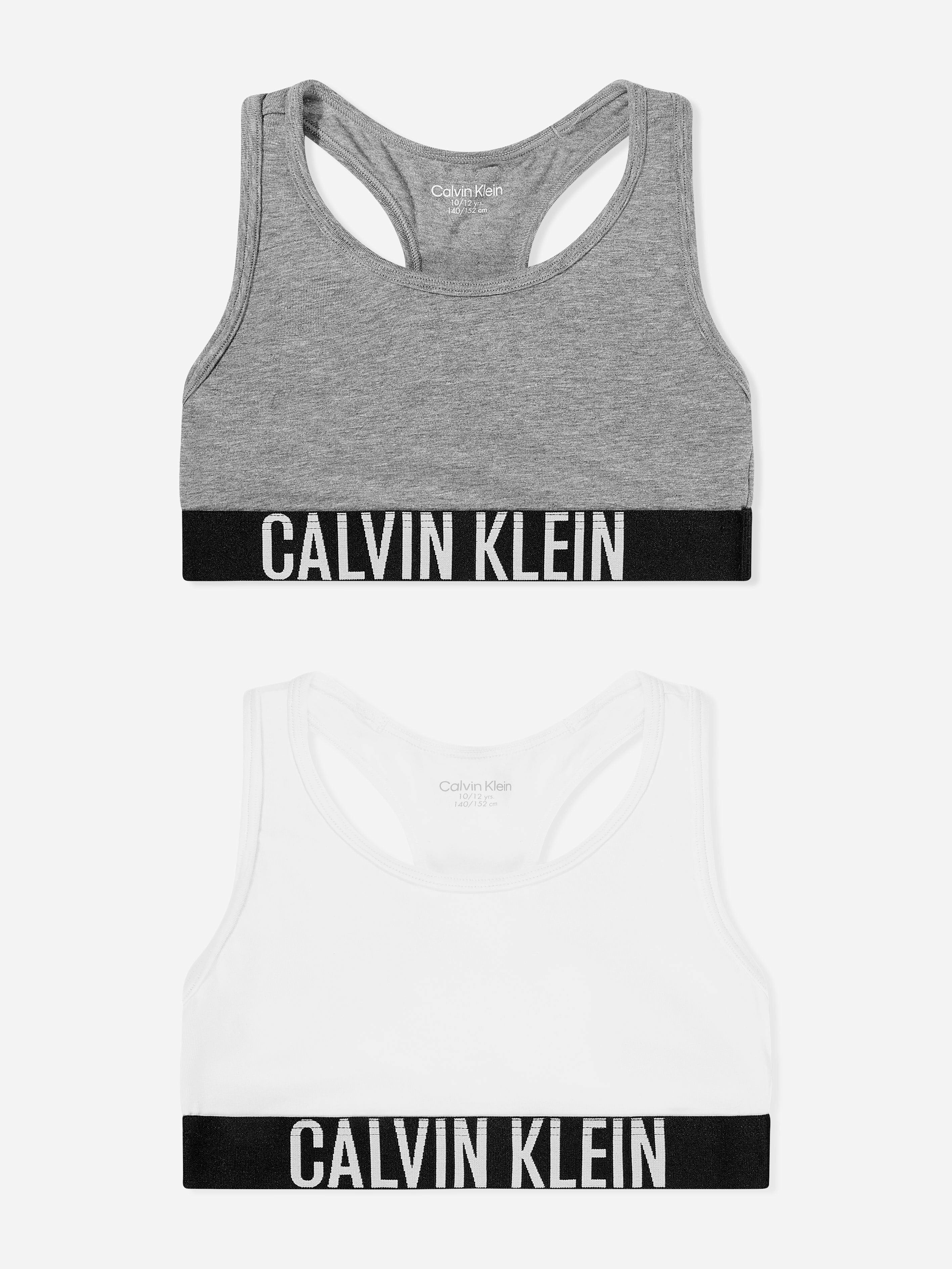 Calvin Klein Girls 2 Pack Bralette Set In Multicolour - Multicoloured - 10 - 12 Yrs