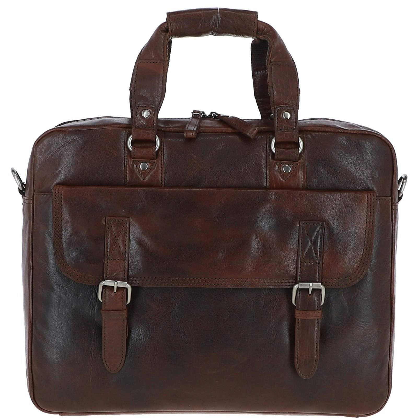 Ashwood Brown Genuine Premium Leather Vintage Work Briefcase Bag With Padded Compartment For 15 Inch Laptop & Multiple Organiser Compartments, F-83 - One Size - Leather - Brandy