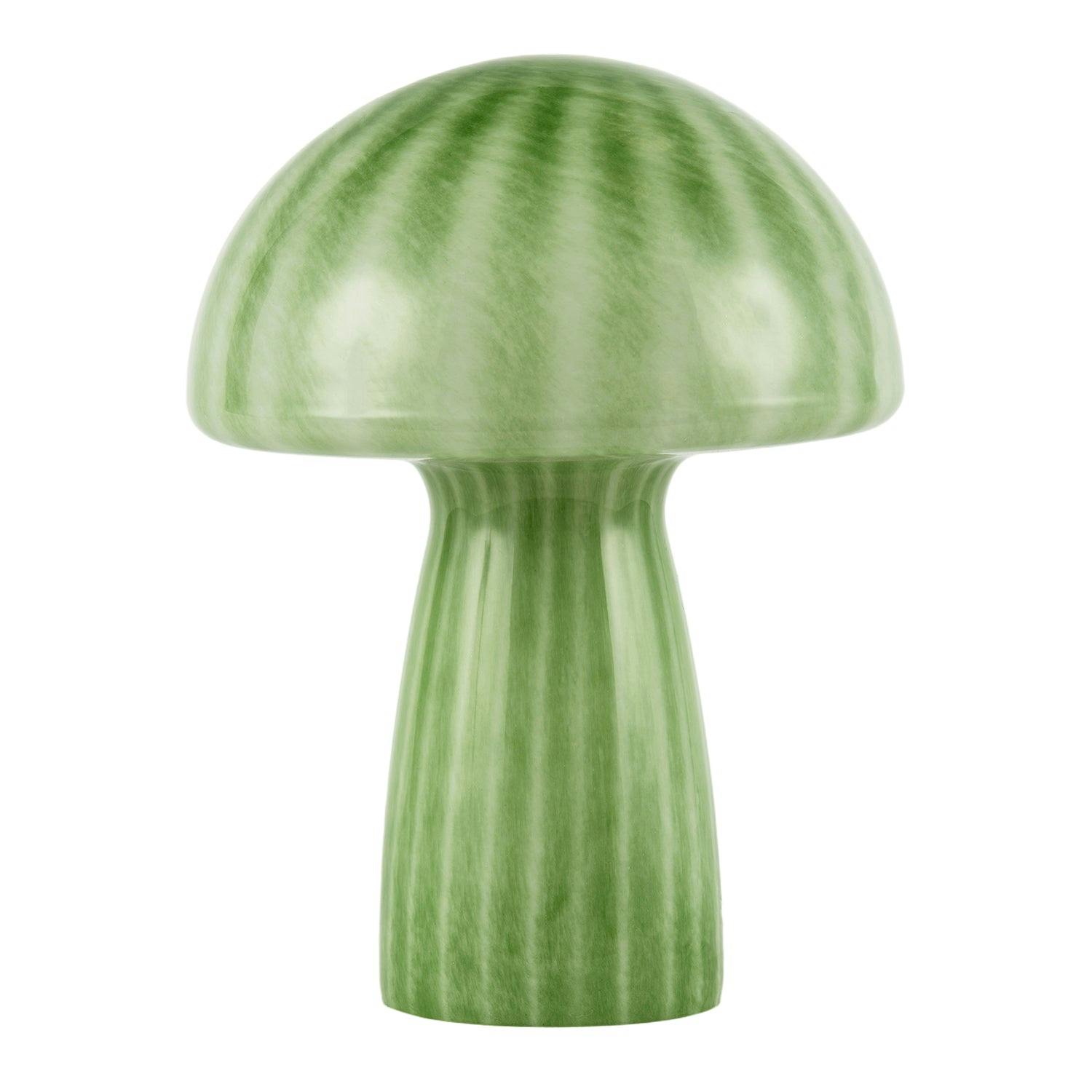 Rackhams Green 1970S Italian Design Translucent Jade Glass Mushroom Table Lamp