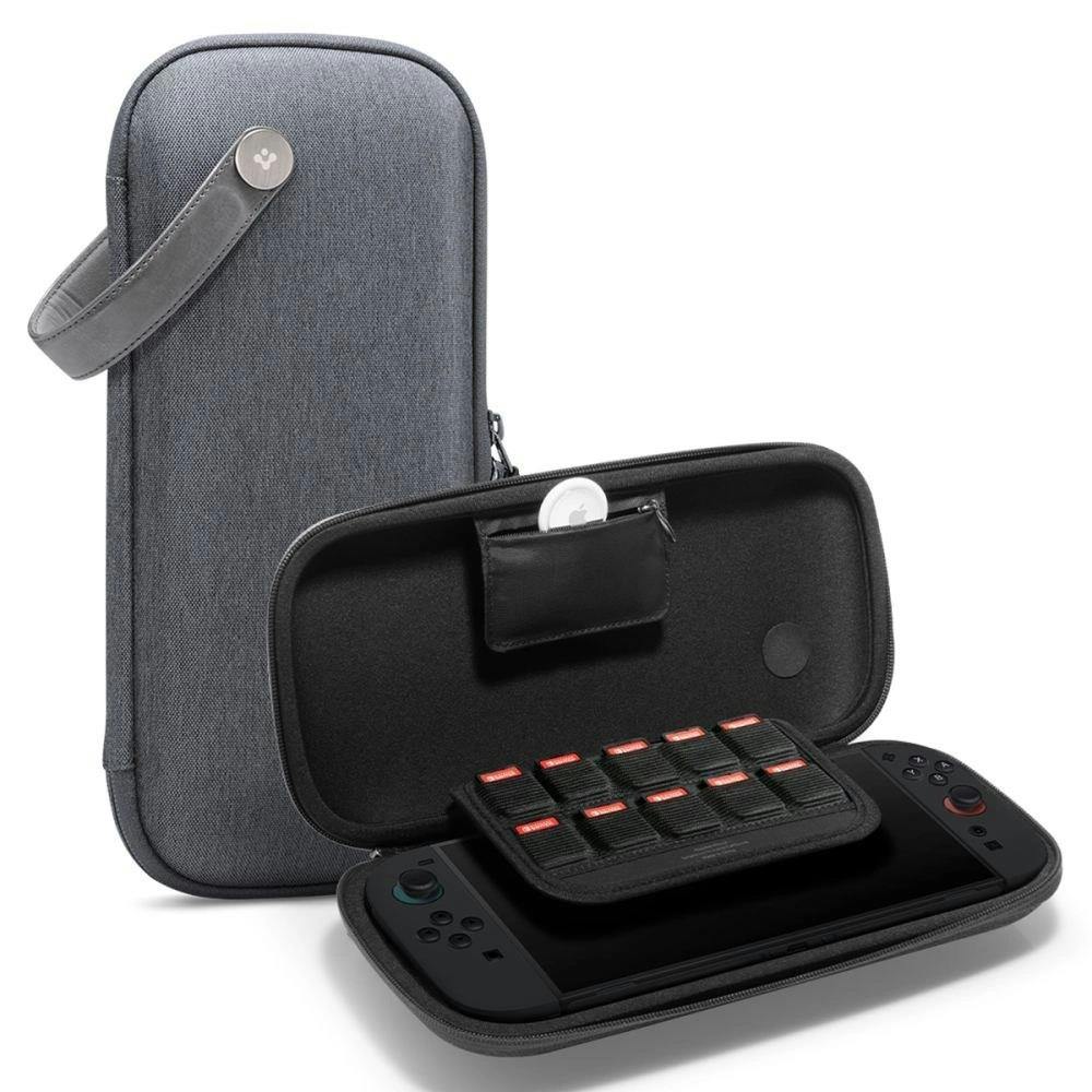 Spigen Gray Nintendo Switch 2 Carrying Case Klasden Pouch Charcoal - Agp10204