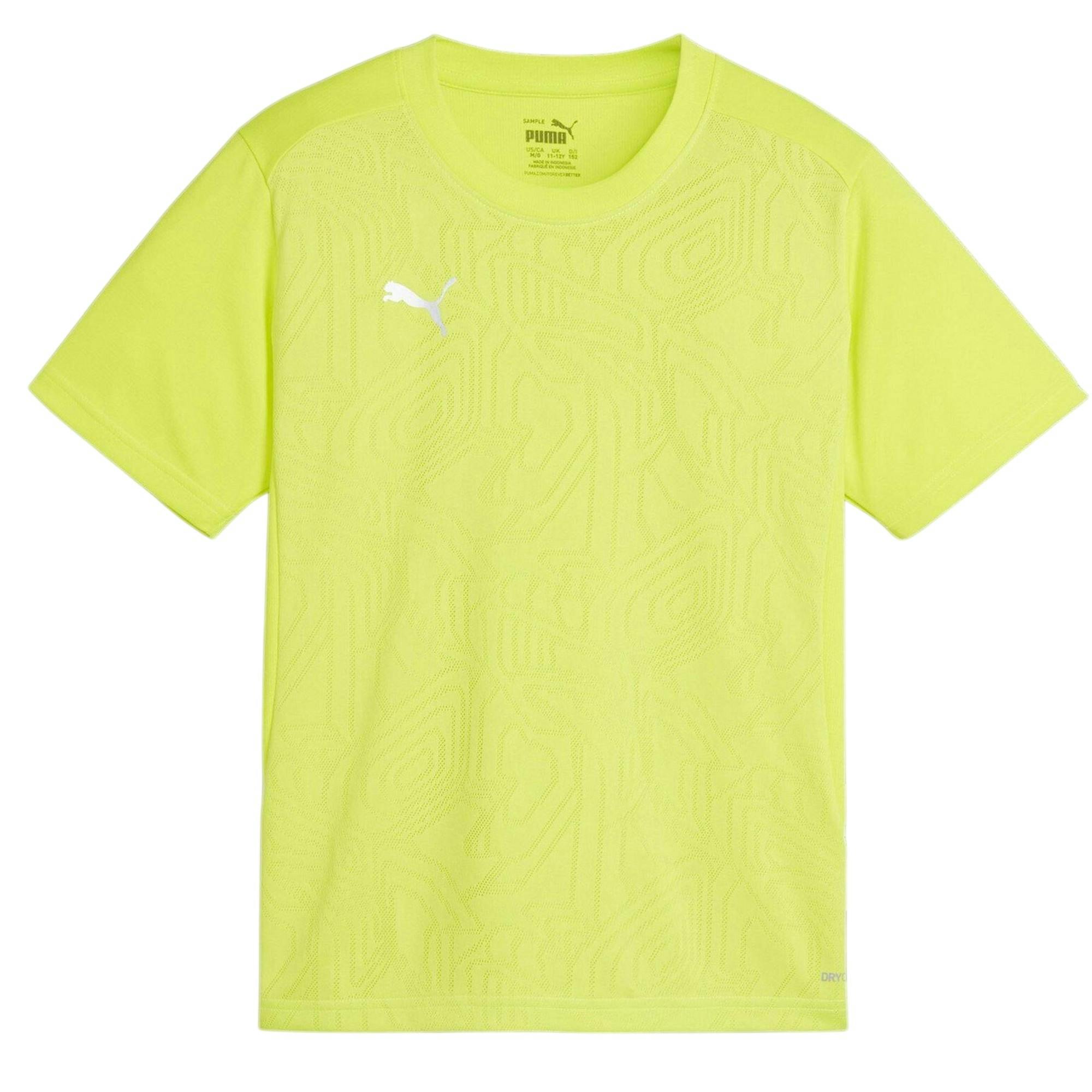 Puma Yellow Kids Teamfinal Performance T-Shirt - 7-8 Years - 100% Recycled Polyester