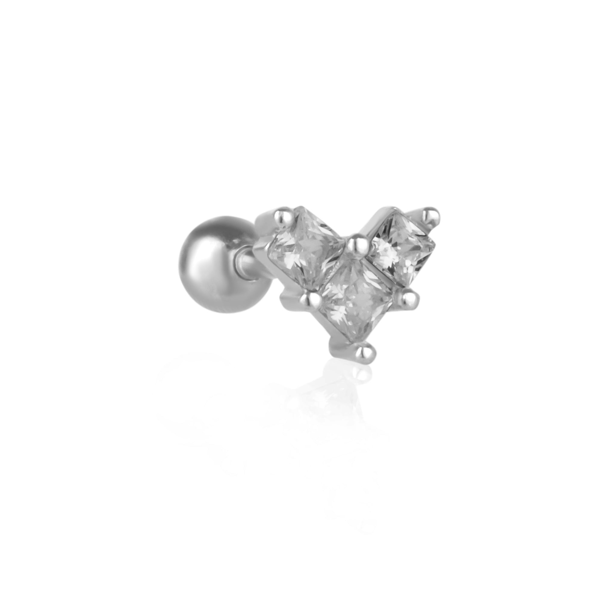 Spero London Silver Sterling Three Stone Piercing Bead End