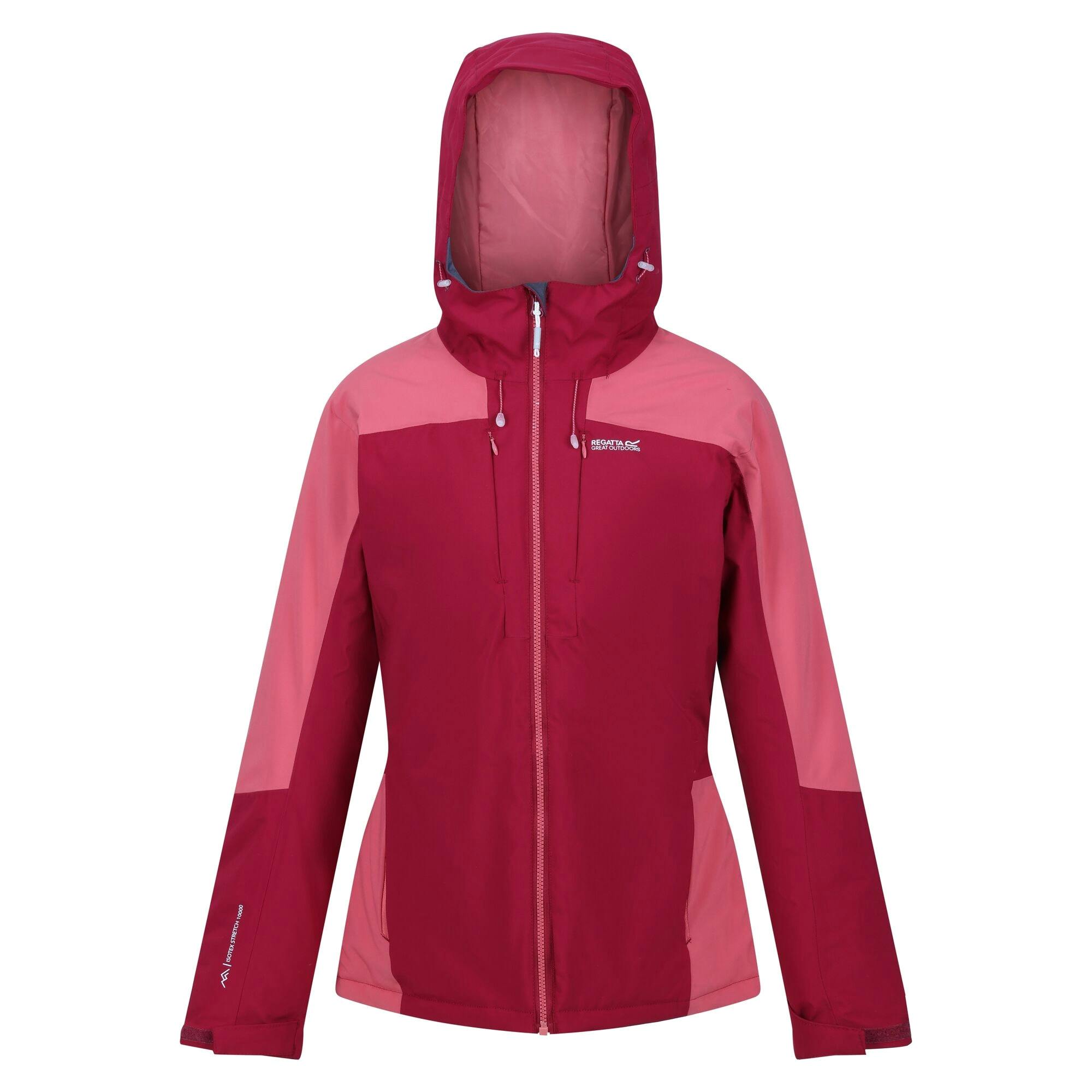 Regatta Women's Red / Highton Stretch Padded Jacket - Rumba /Mineral - 12 Uk - Rumba /Mineral - 100% Polyester