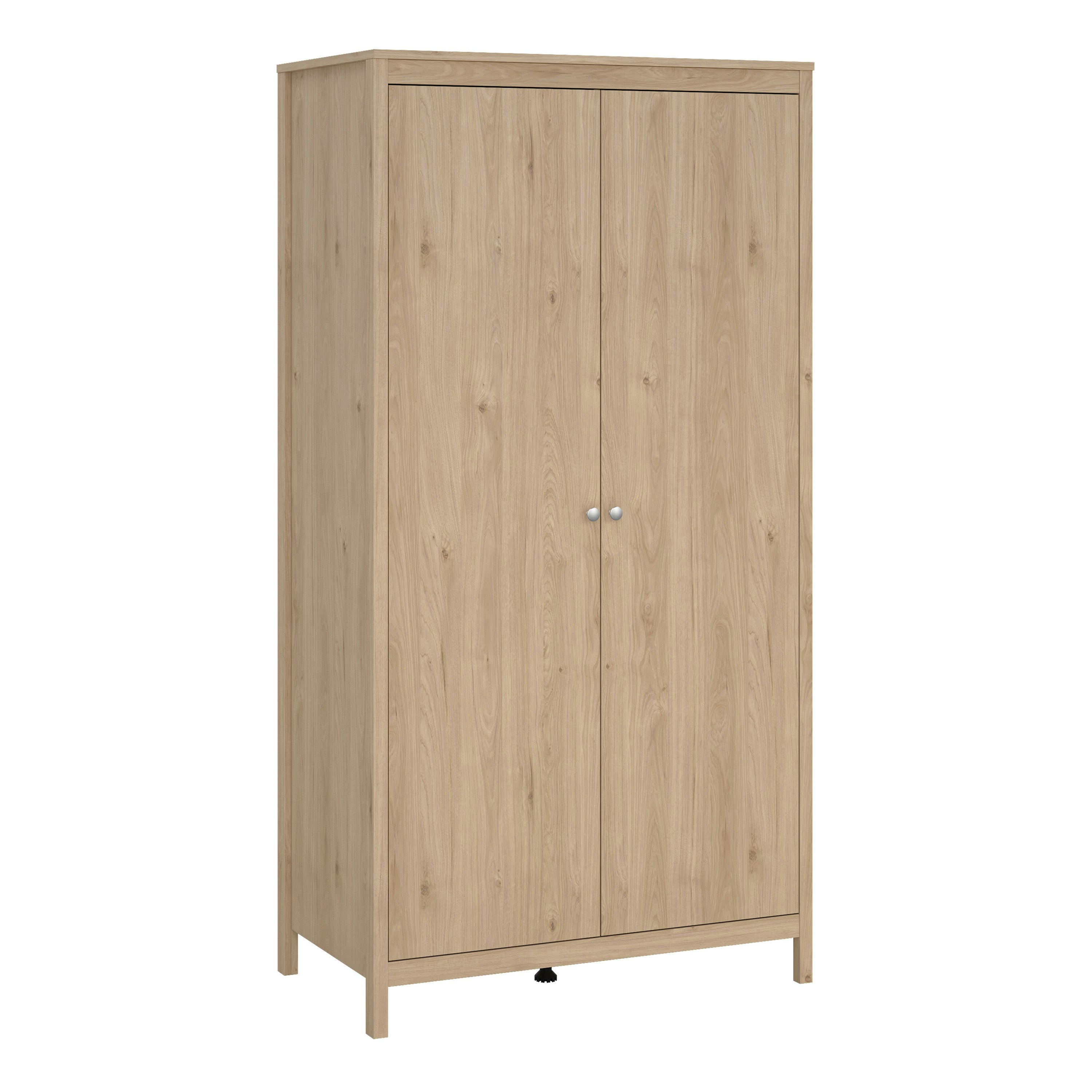 Rackhams Brown Madrid Wardrobe With 2 Doors In Jackson Hickory Oak - Malemine - 1