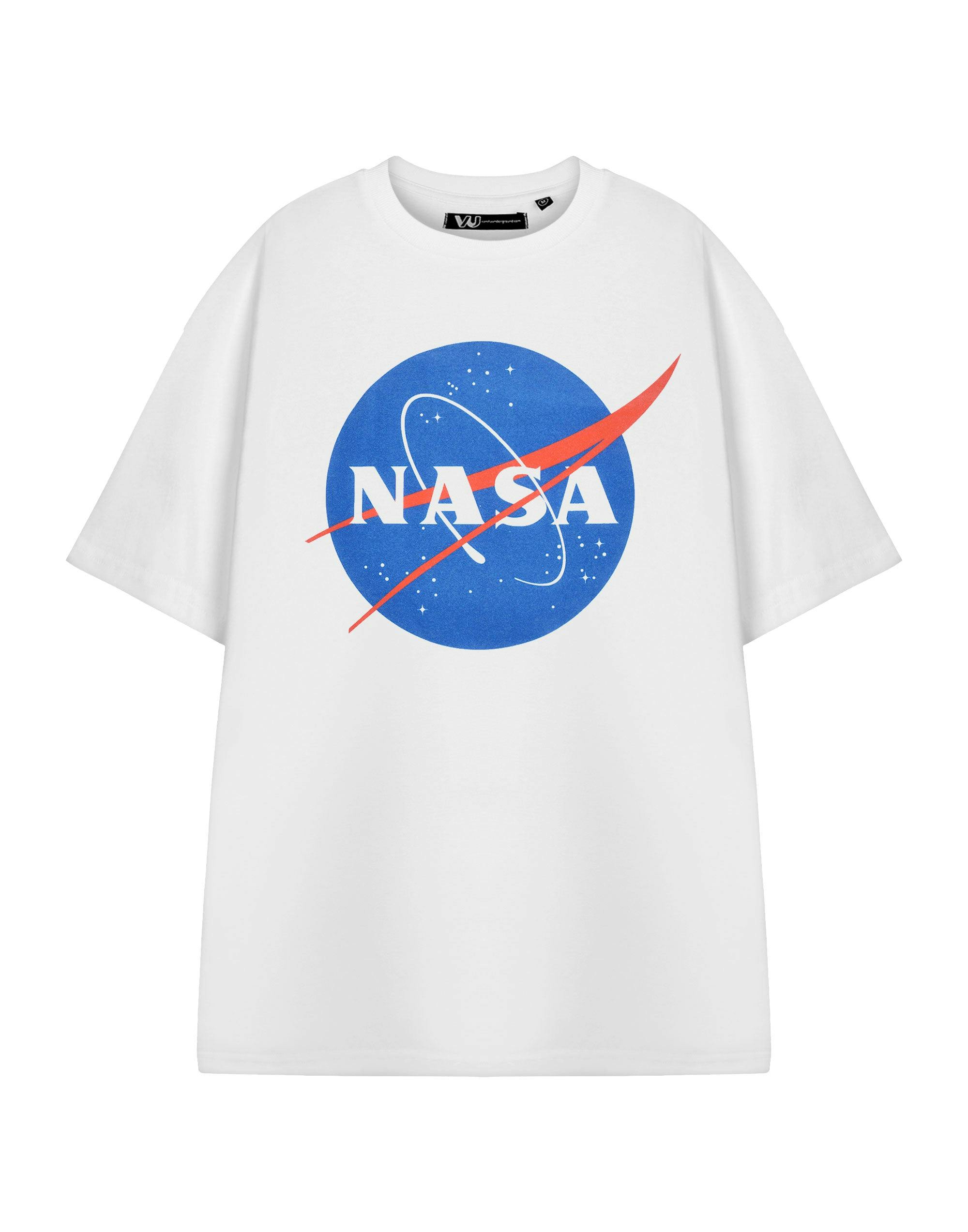 Vanilla Underground Unisex White Nasa Classic Logo Short Sleeved T-Shirt - XX-Large