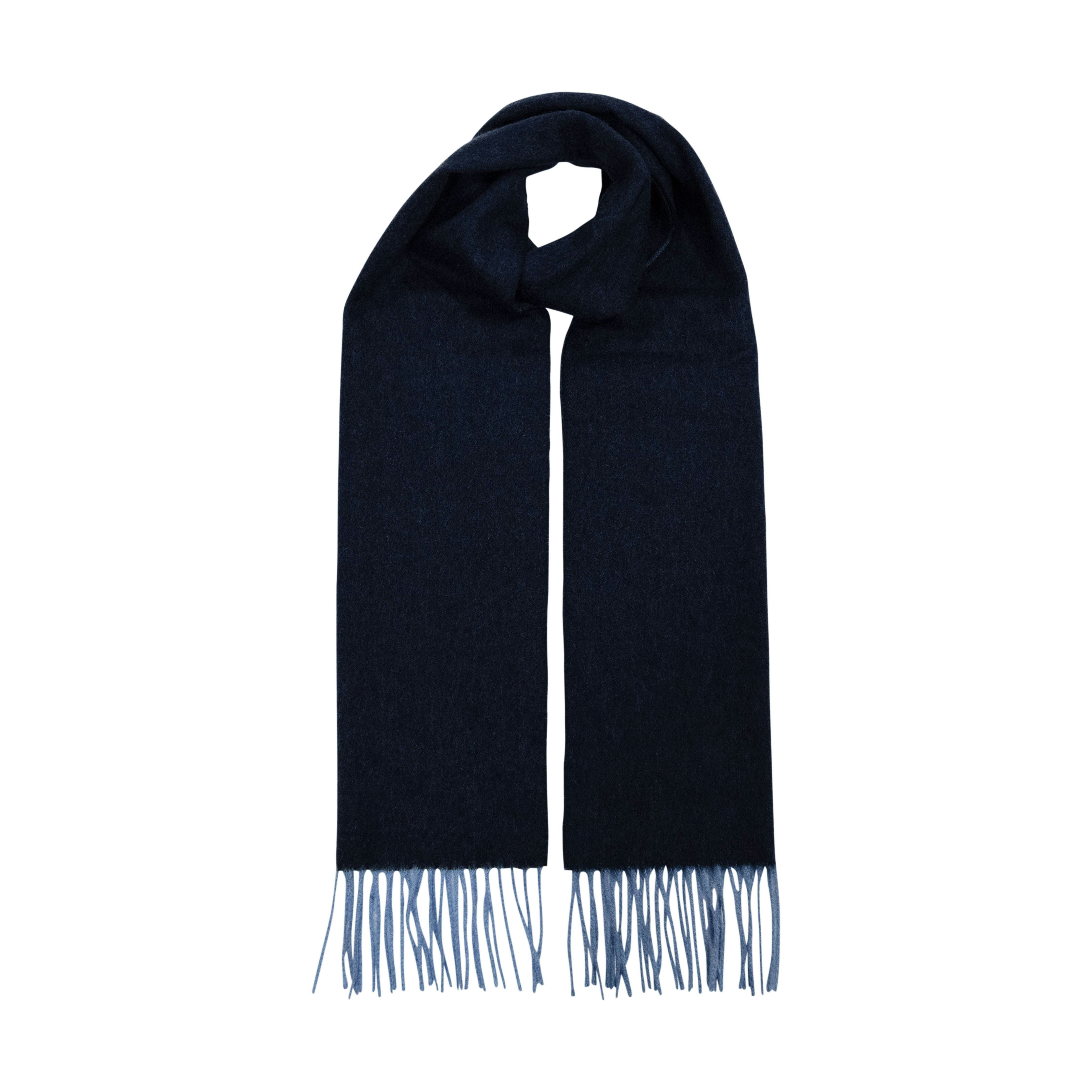Carlyle Heath & Co. Blue Double Face Cashmere Scarf
