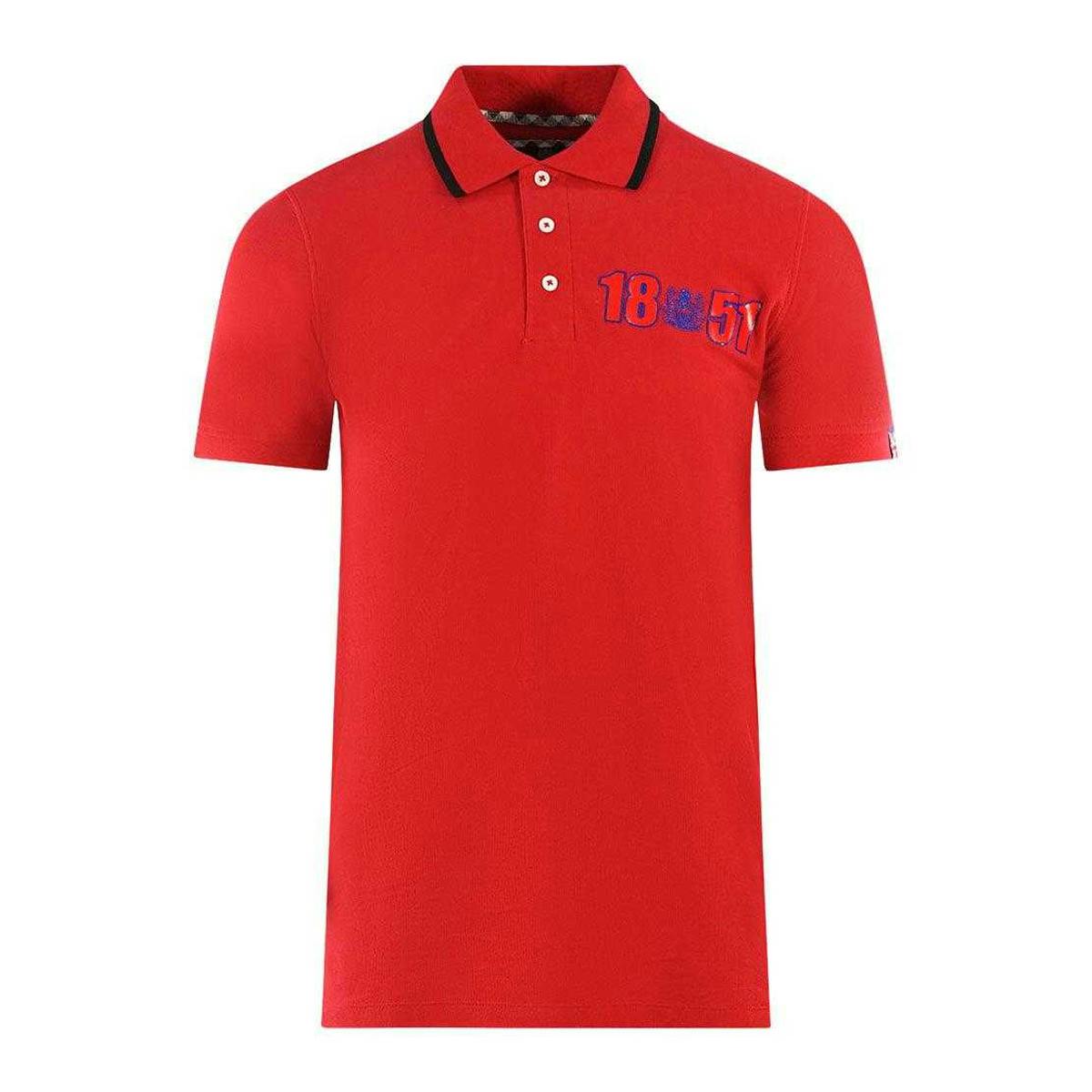 Aquascutum Unisex Red Adult London 1851 Polo Shirt - L