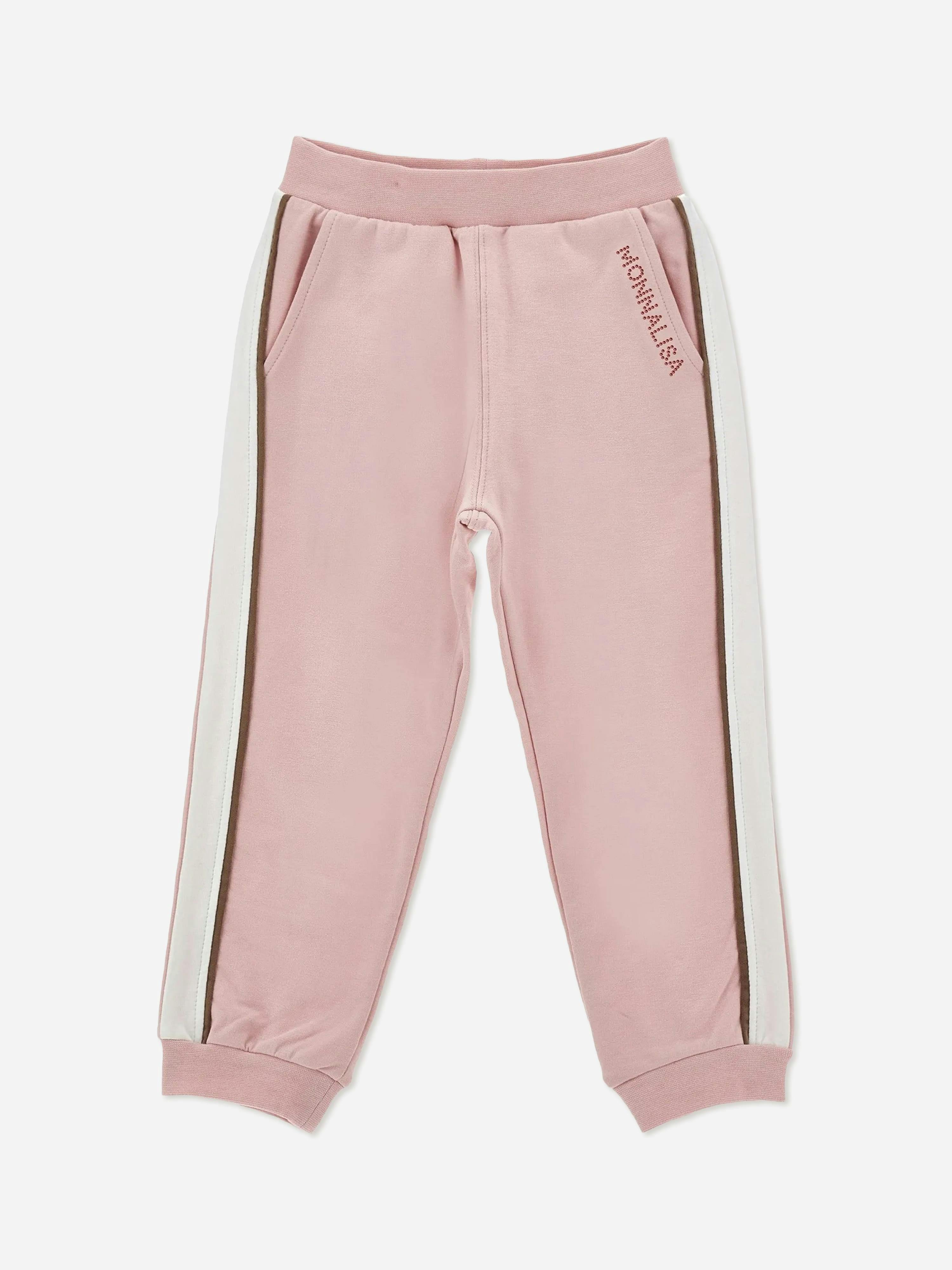 Monnalisa Girls Pink Logo Joggers In - 3 Yrs