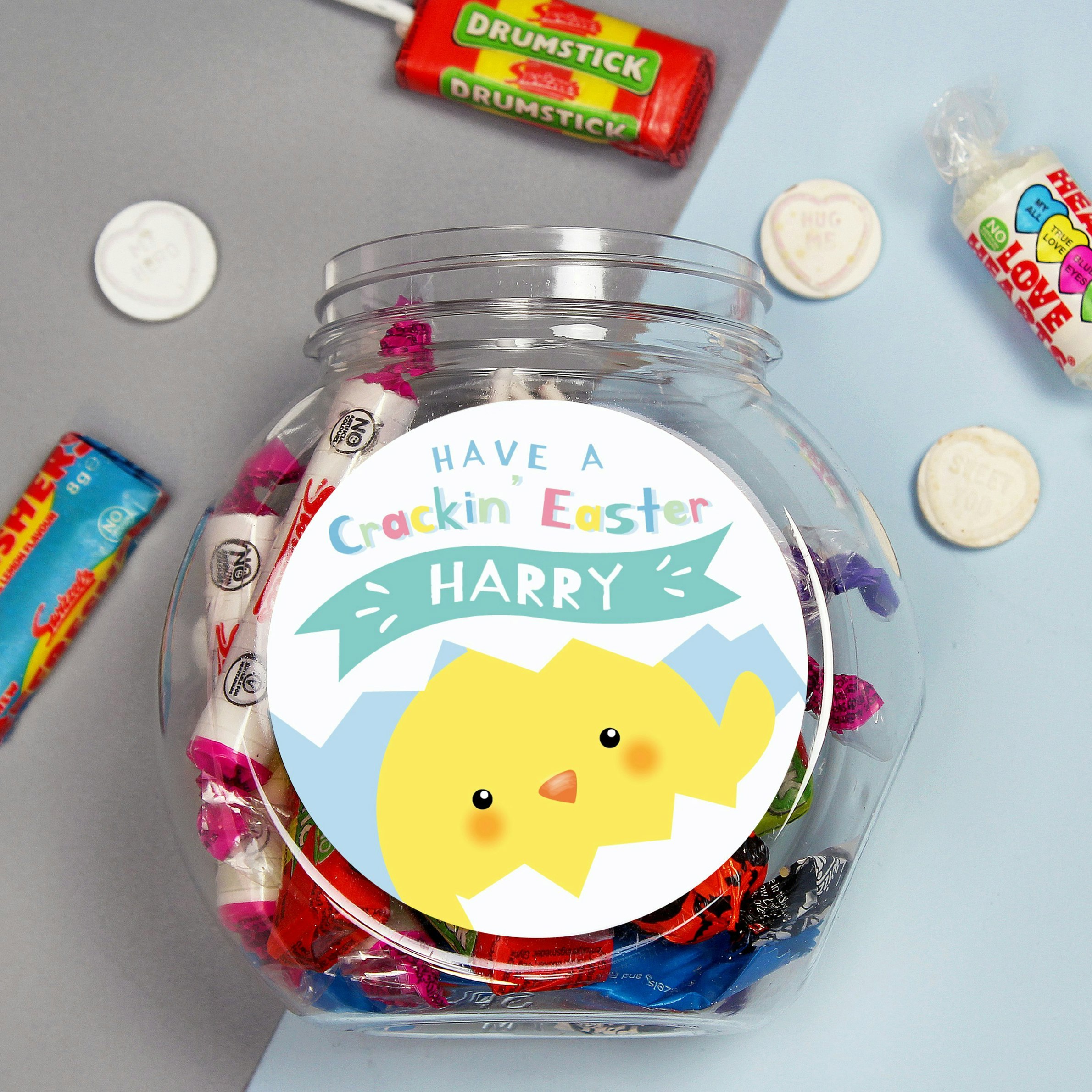 Personalised Memento Company Black Personalised Have A Cracking Easter Sweets Jar