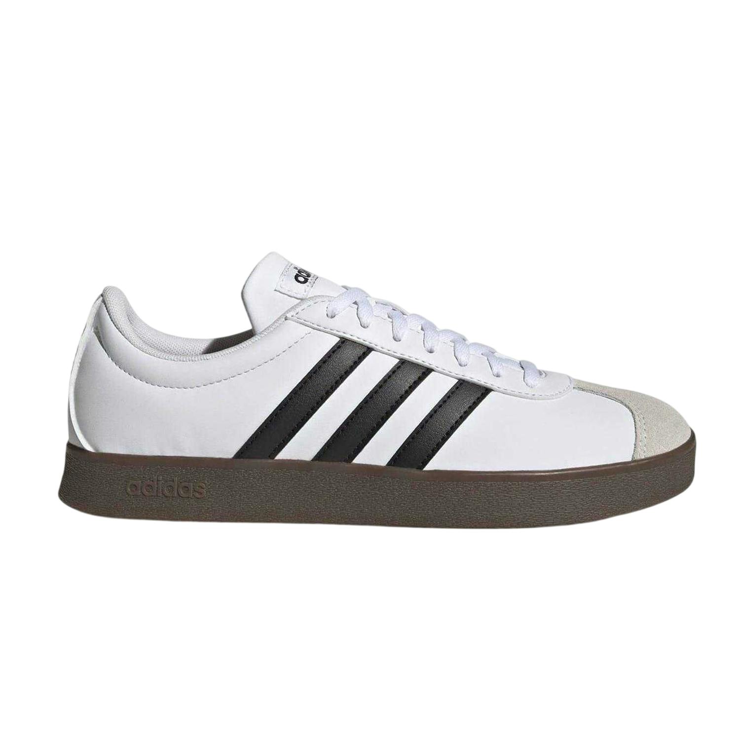 Adidas Women's White/Black 3 Stripes Synthetic Trainers - /Gum - 6.5 Uk - /Gum - 100% Mixed
