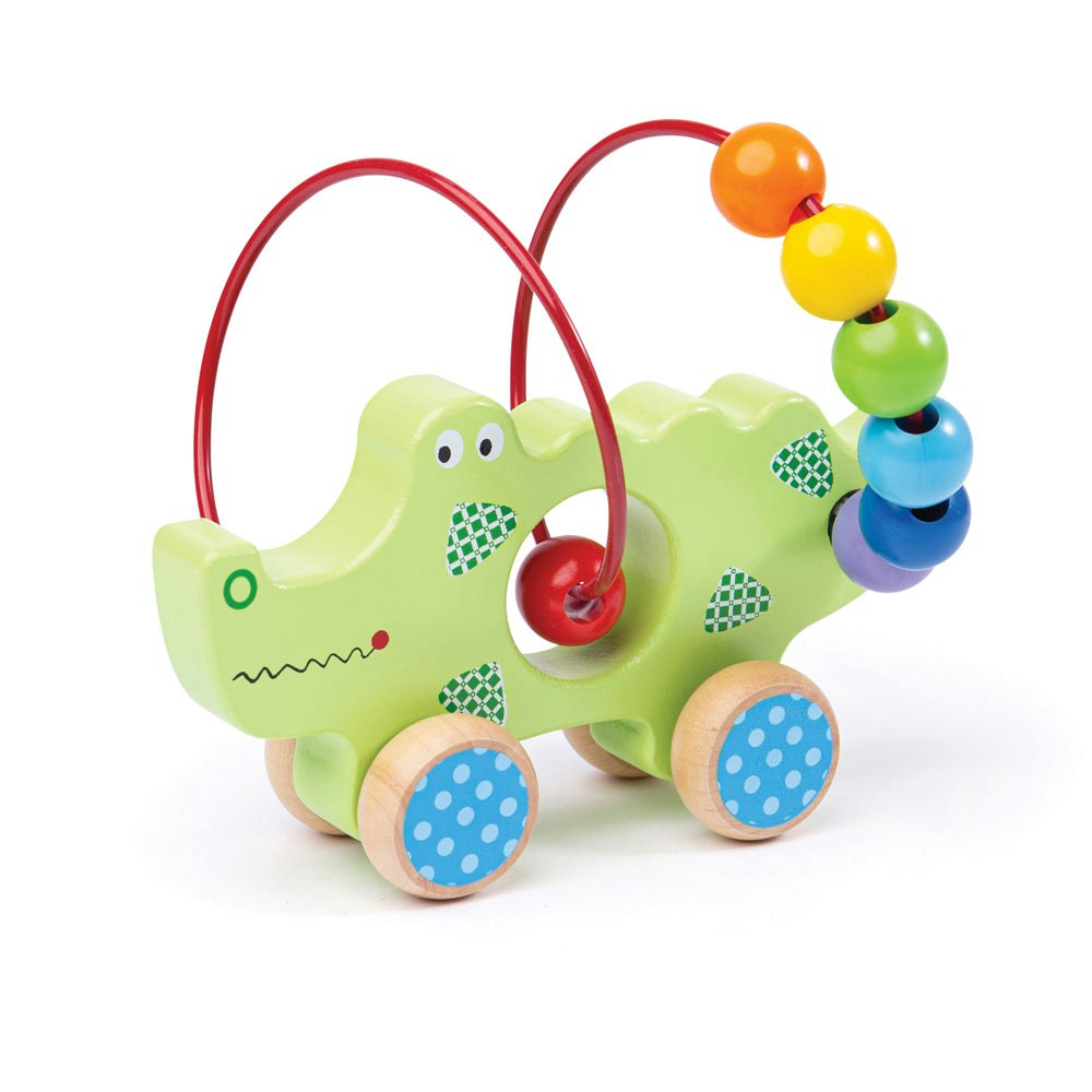 Bigjigs Toys Push Along Crocodile Bead Frame