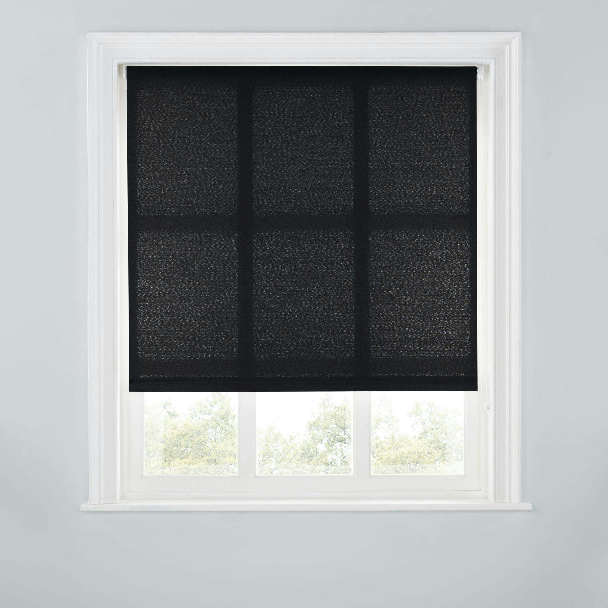Rackhams Black Trimmable Daylight Roller Blind - 4Ft - 120Cm(W) X 170Cm(L)