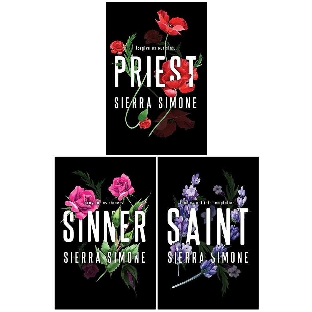 Bloom Books Men's Sierra Simone Priest Trilogy Collection 3 Books Set (Priest, Sinner, Saint)