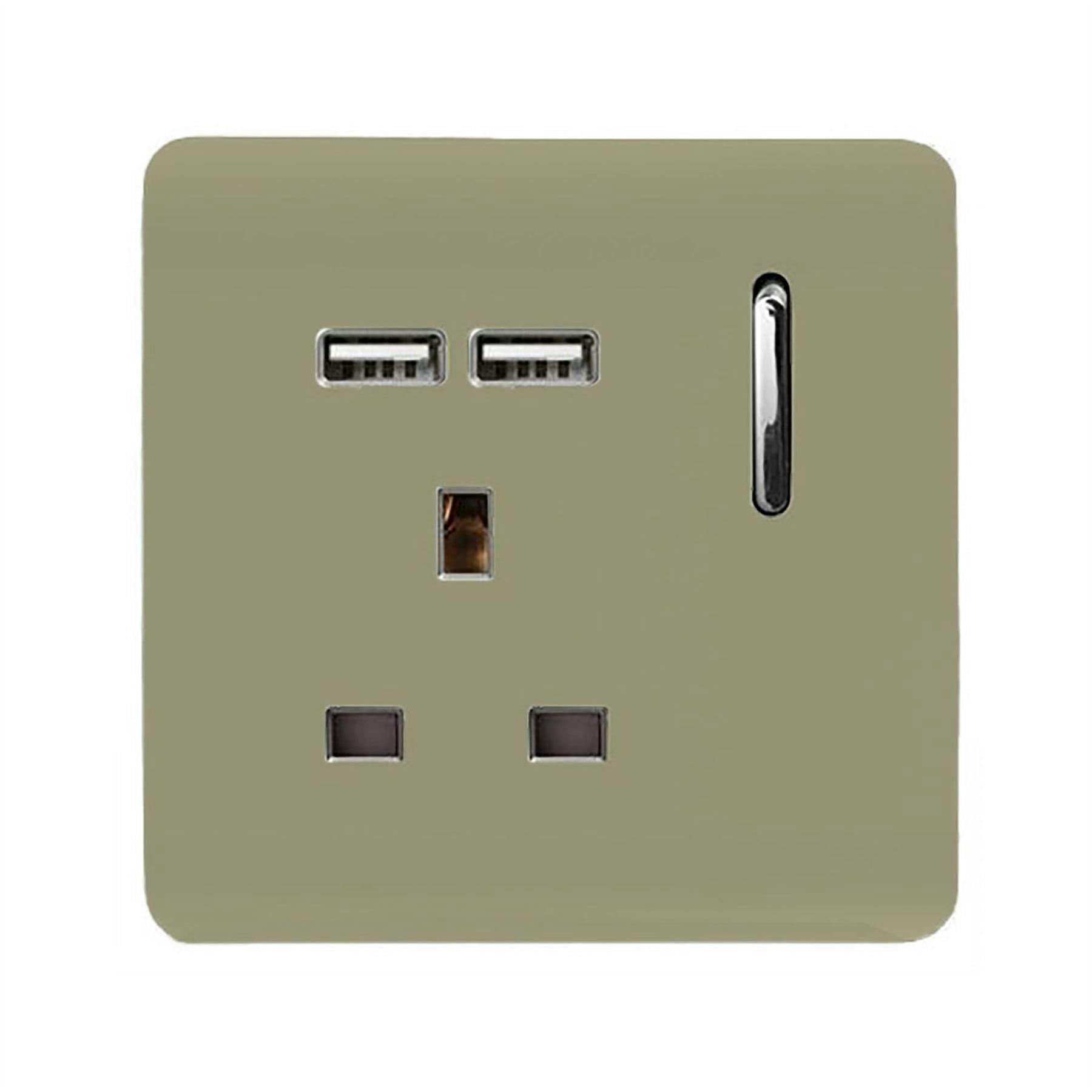 Trendi 1 Gang Glossy 13 Amp 2 X 2.1Ma Usb Switched Plug Socket Gold 7091054787873 - Image 5