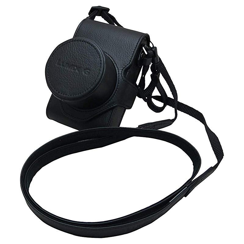 Panasonic Black Dmw-Cgk28 Lumix Original Leather Case For Dmc-Gm5 / Dmc-Gm1