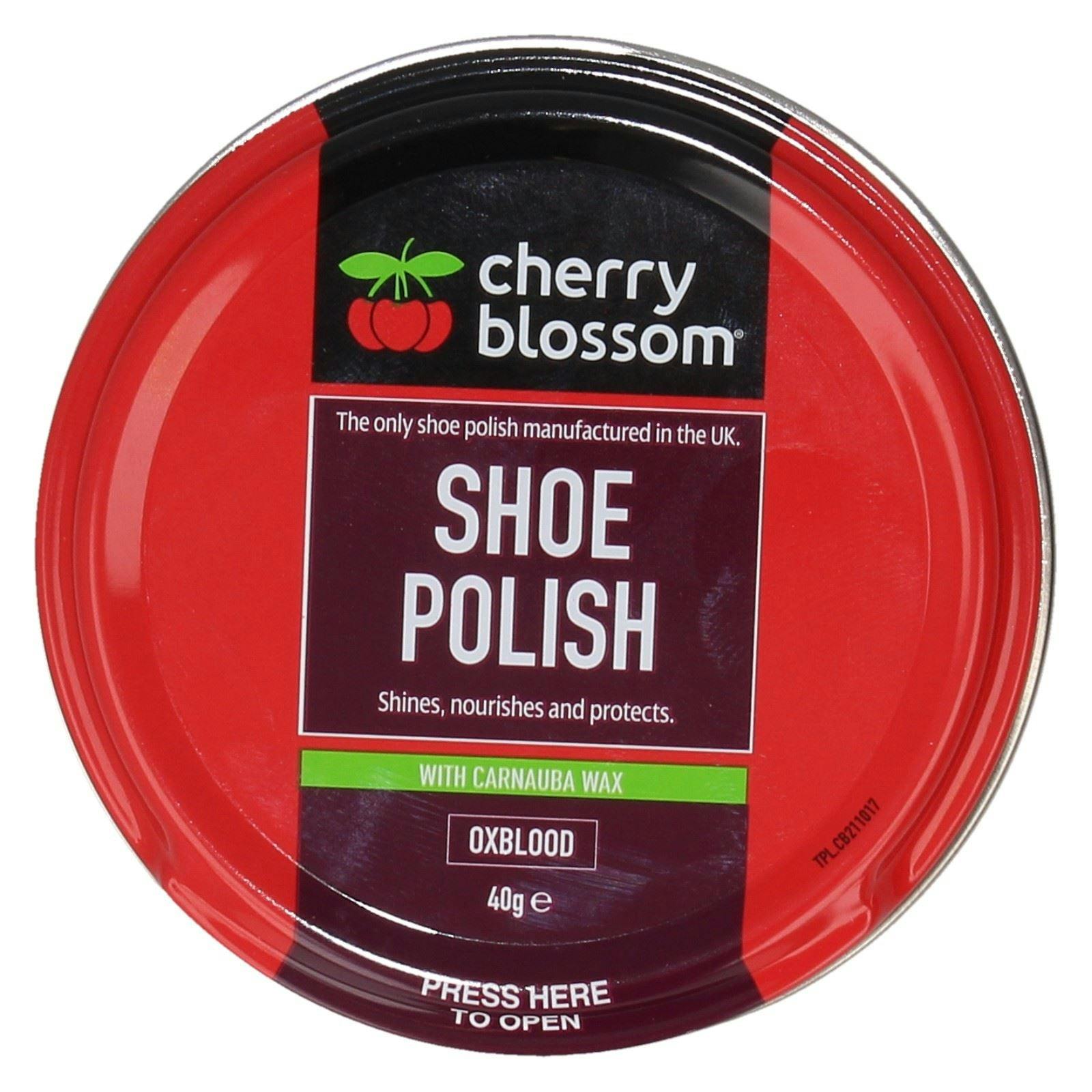 Cherry Blossom Red Shoe Polish With Carnauba Wax - Oxblood (Red) - 40G